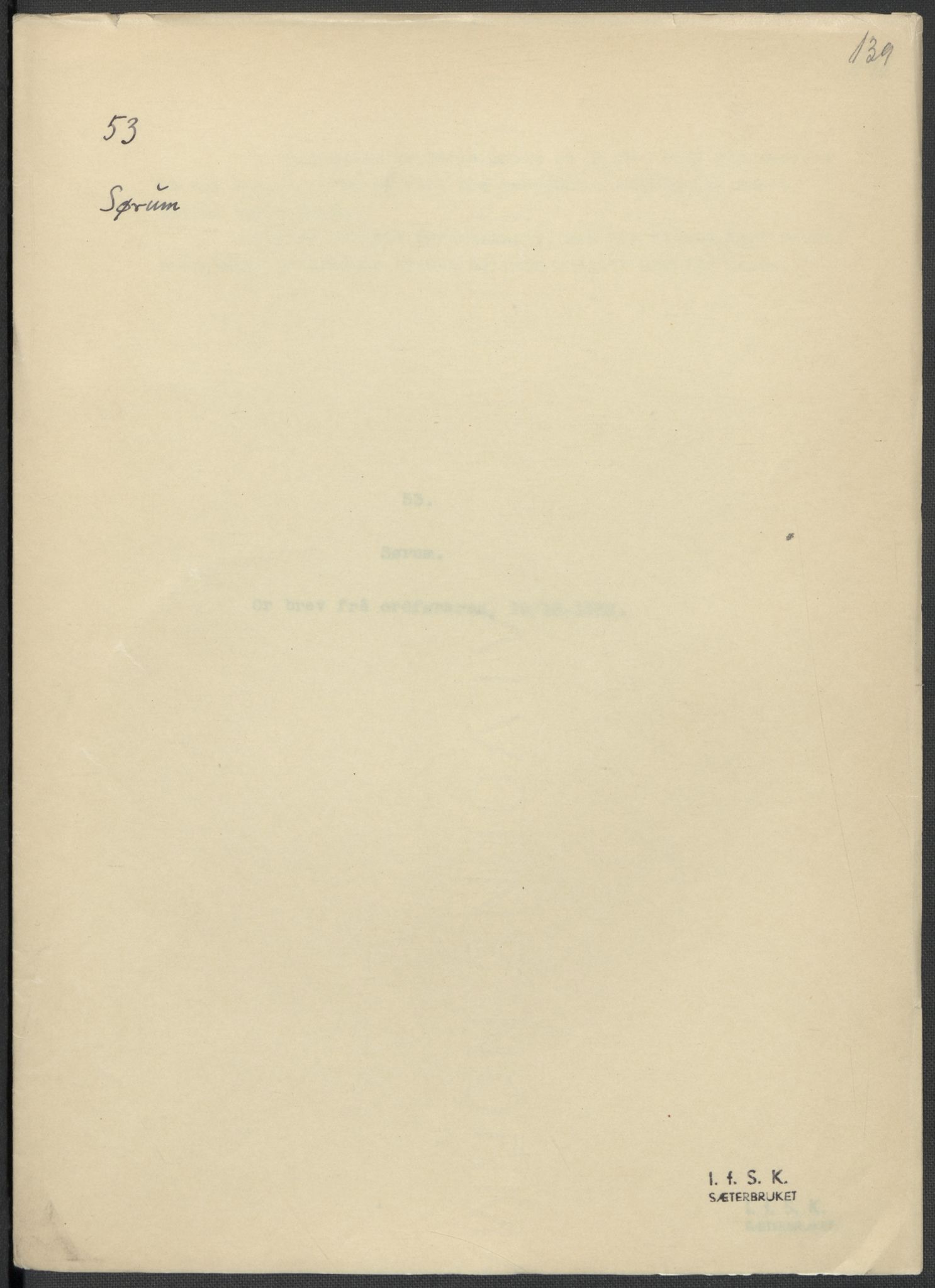 Instituttet for sammenlignende kulturforskning, AV/RA-PA-0424/F/Fc/L0002/0002: Eske B2: / Akershus (perm II), 1932-1936, s. 139