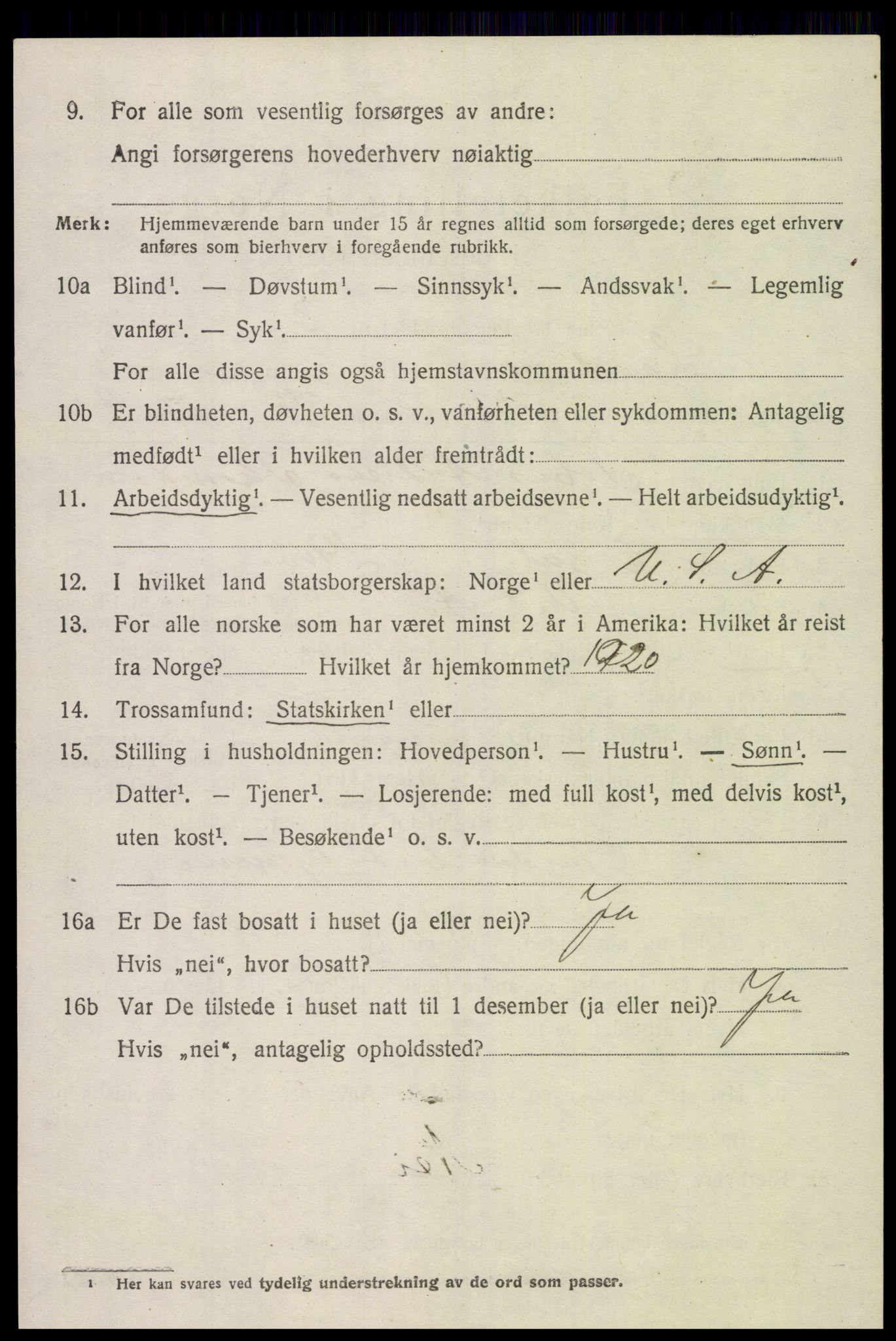 SAK, Folketelling 1920 for 0924 Landvik herred, 1920, s. 3437