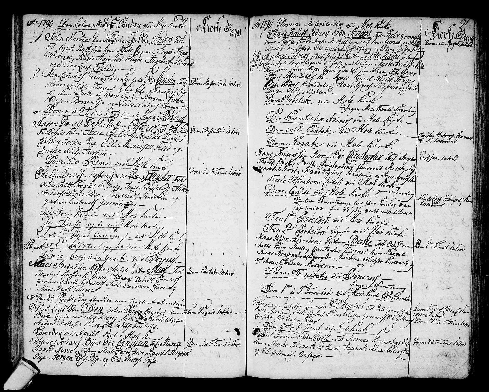 Hole kirkebøker, SAKO/A-228/F/Fa/L0002: Ministerialbok nr. I 2, 1766-1814, s. 91