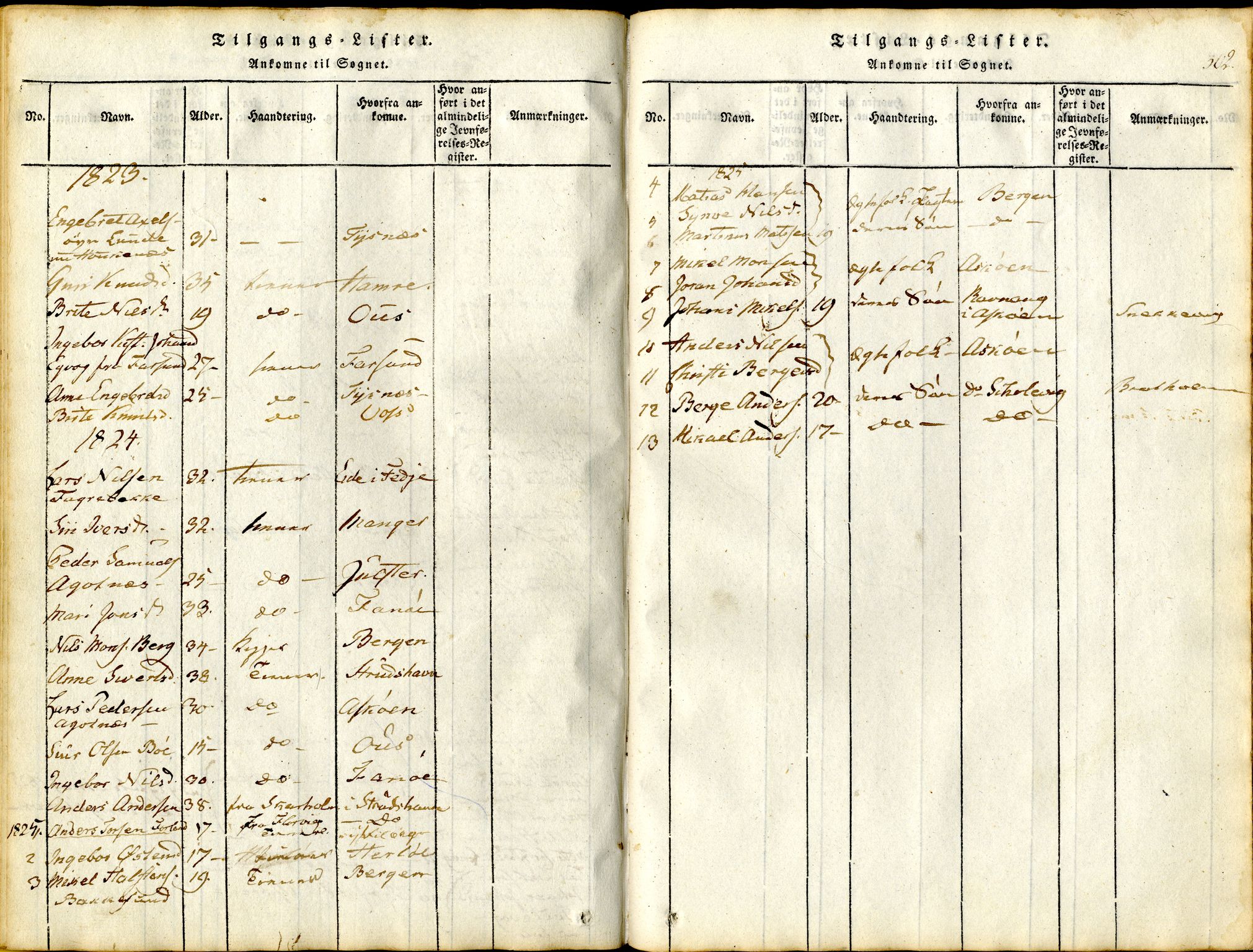 Sund sokneprestembete, AV/SAB-A-99930: Ministerialbok nr. A 11, 1814-1825, s. 302