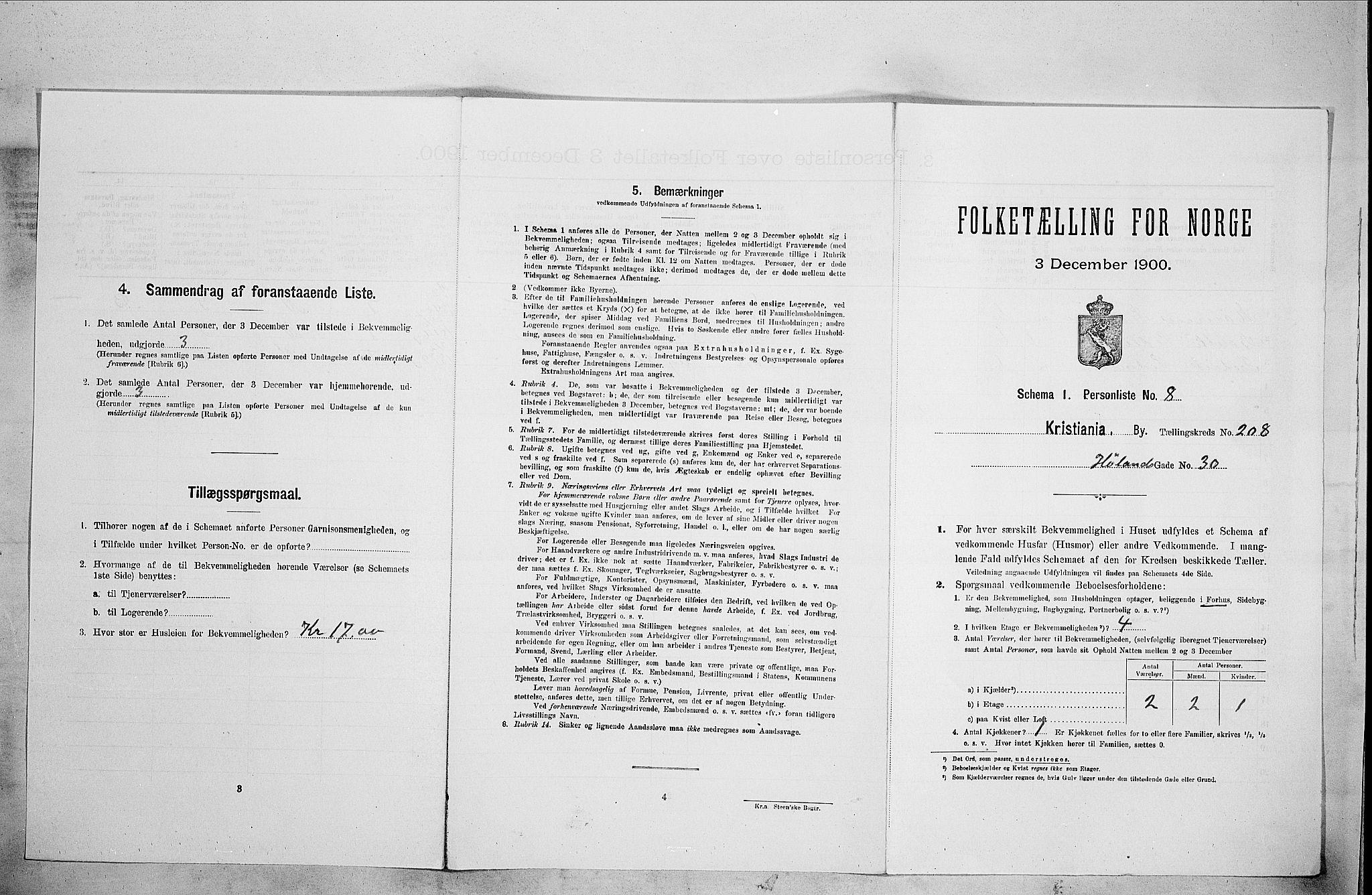 SAO, Folketelling 1900 for 0301 Kristiania kjøpstad, 1900, s. 40591