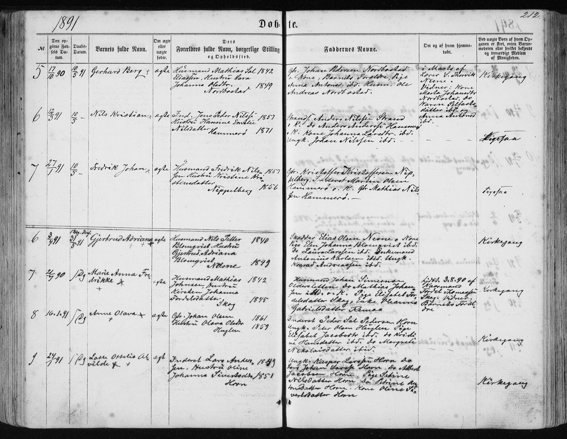 Ministerialprotokoller, klokkerbøker og fødselsregistre - Nordland, SAT/A-1459/838/L0556: Klokkerbok nr. 838C03, 1861-1893, s. 212