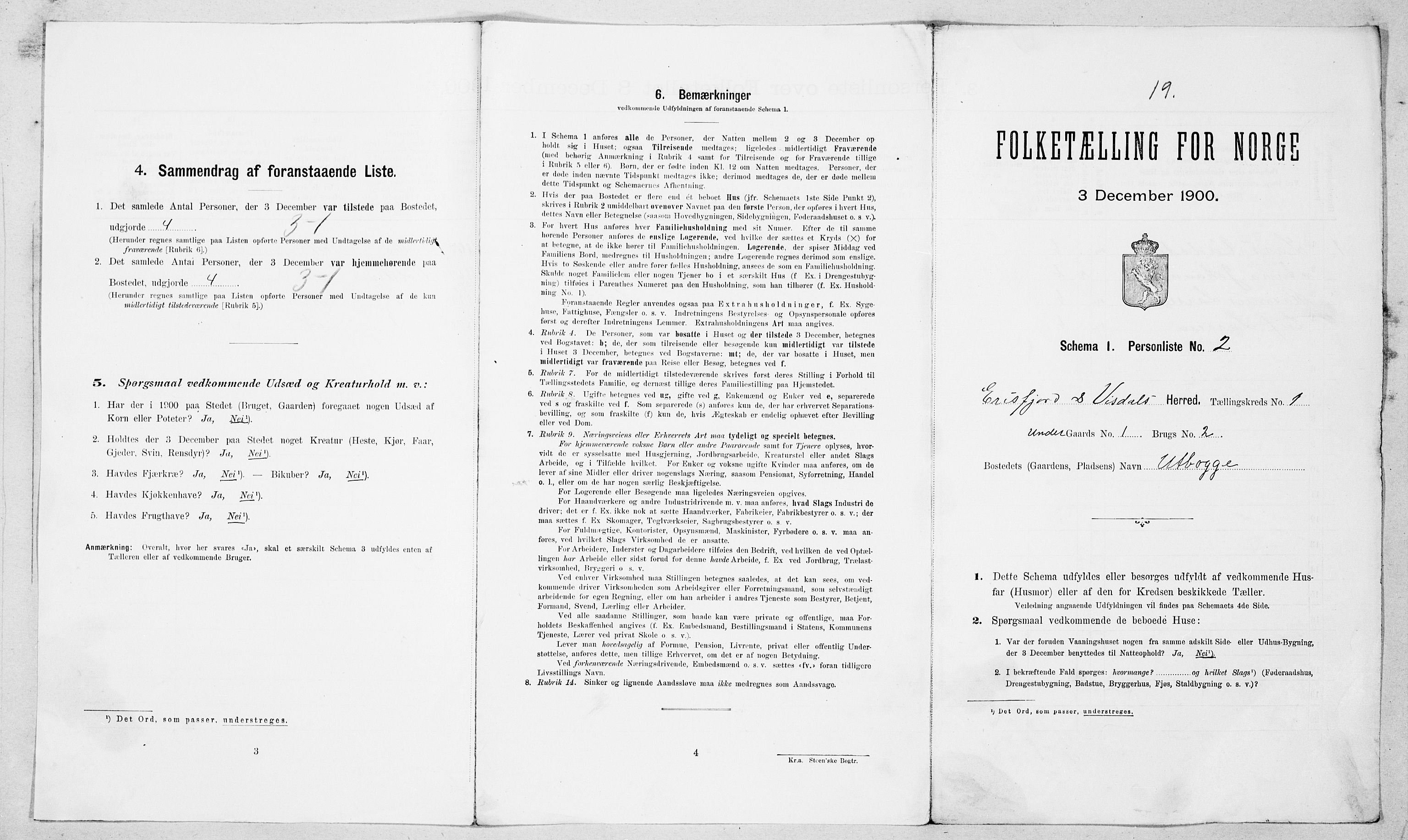 SAT, Folketelling 1900 for 1542 Eresfjord og Vistdal herred, 1900, s. 55