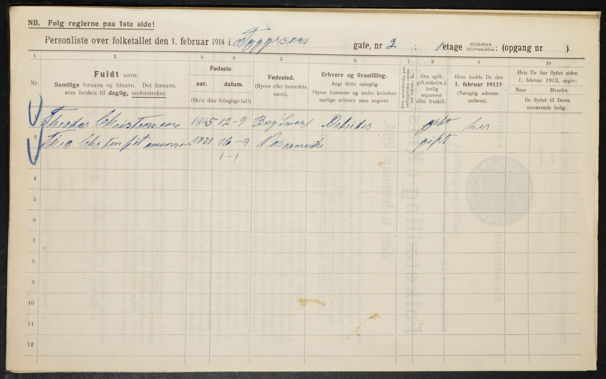 OBA, Kommunal folketelling 1.2.1914 for Kristiania, 1914, s. 112236