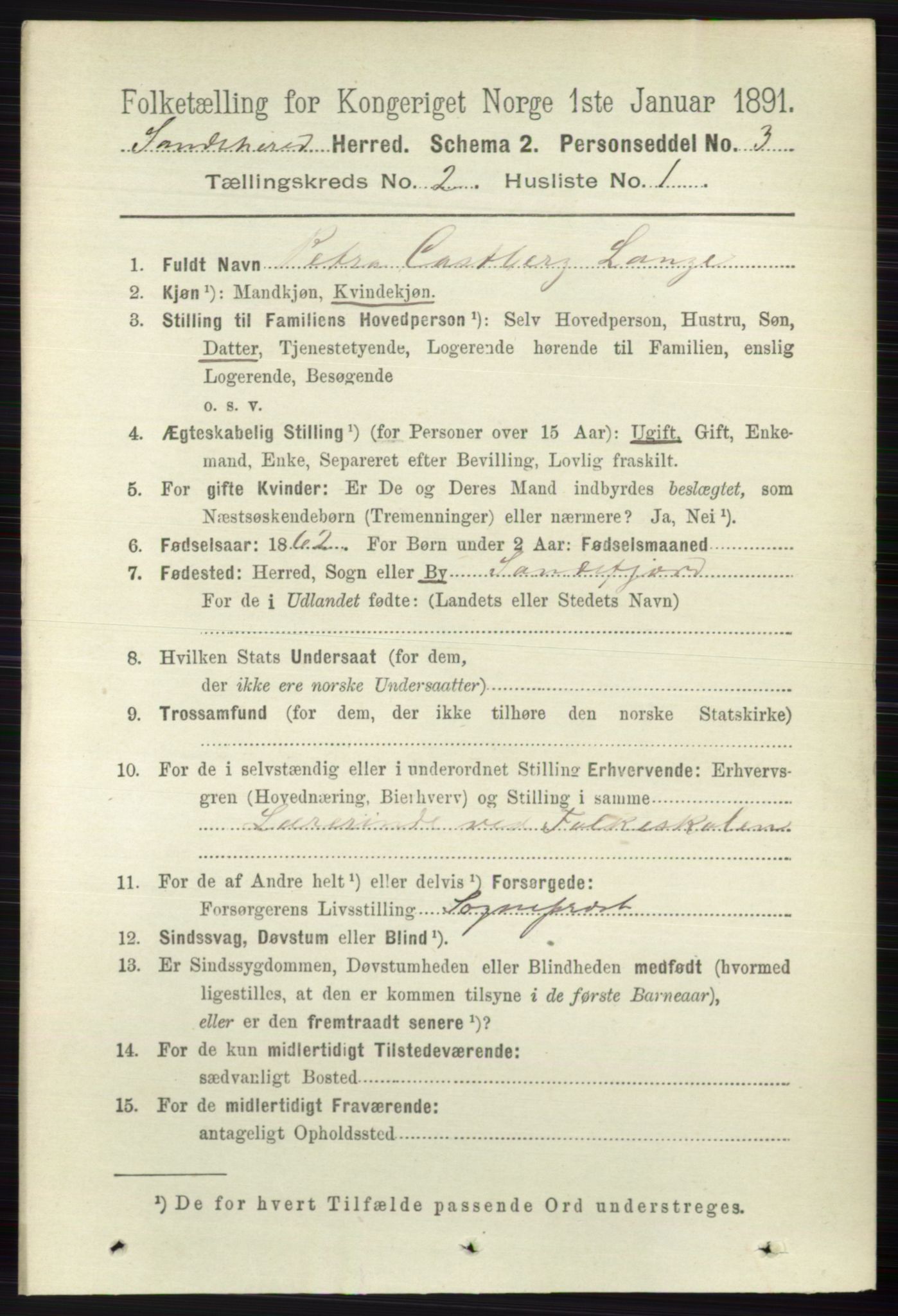 RA, Folketelling 1891 for 0724 Sandeherred herred, 1891, s. 993