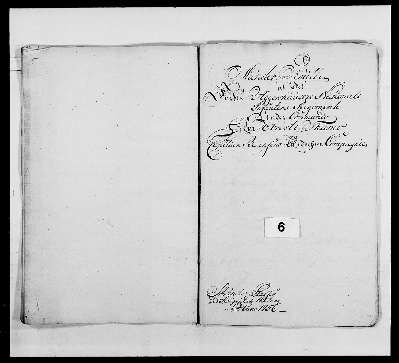 Kommanderende general (KG I) med Det norske krigsdirektorium, AV/RA-EA-5419/E/Ea/L0487: 1. Akershusiske regiment, 1750-1761, s. 95