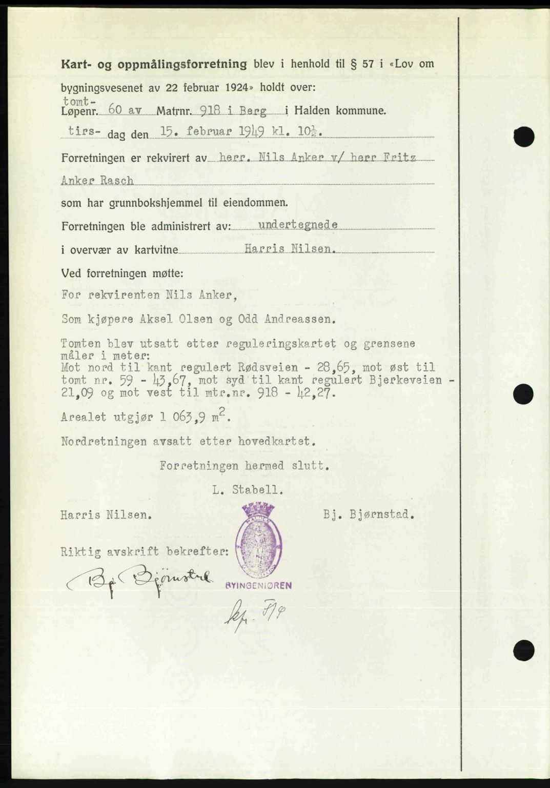 Idd og Marker sorenskriveri, AV/SAO-A-10283/G/Gb/Gbb/L0011: Pantebok nr. A11, 1948-1949, Dagboknr: 358/1949