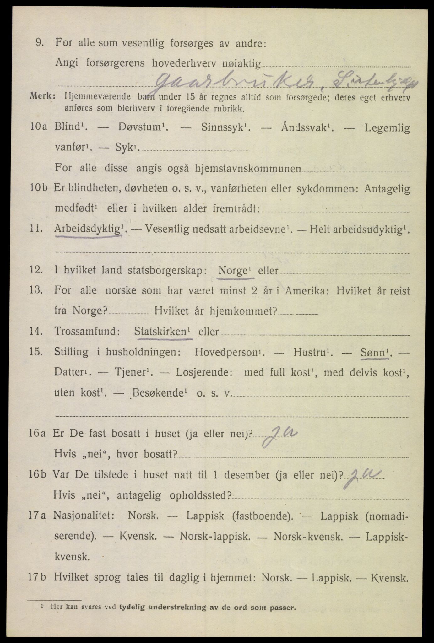 SAT, Folketelling 1920 for 1855 Ankenes herred, 1920, s. 3918