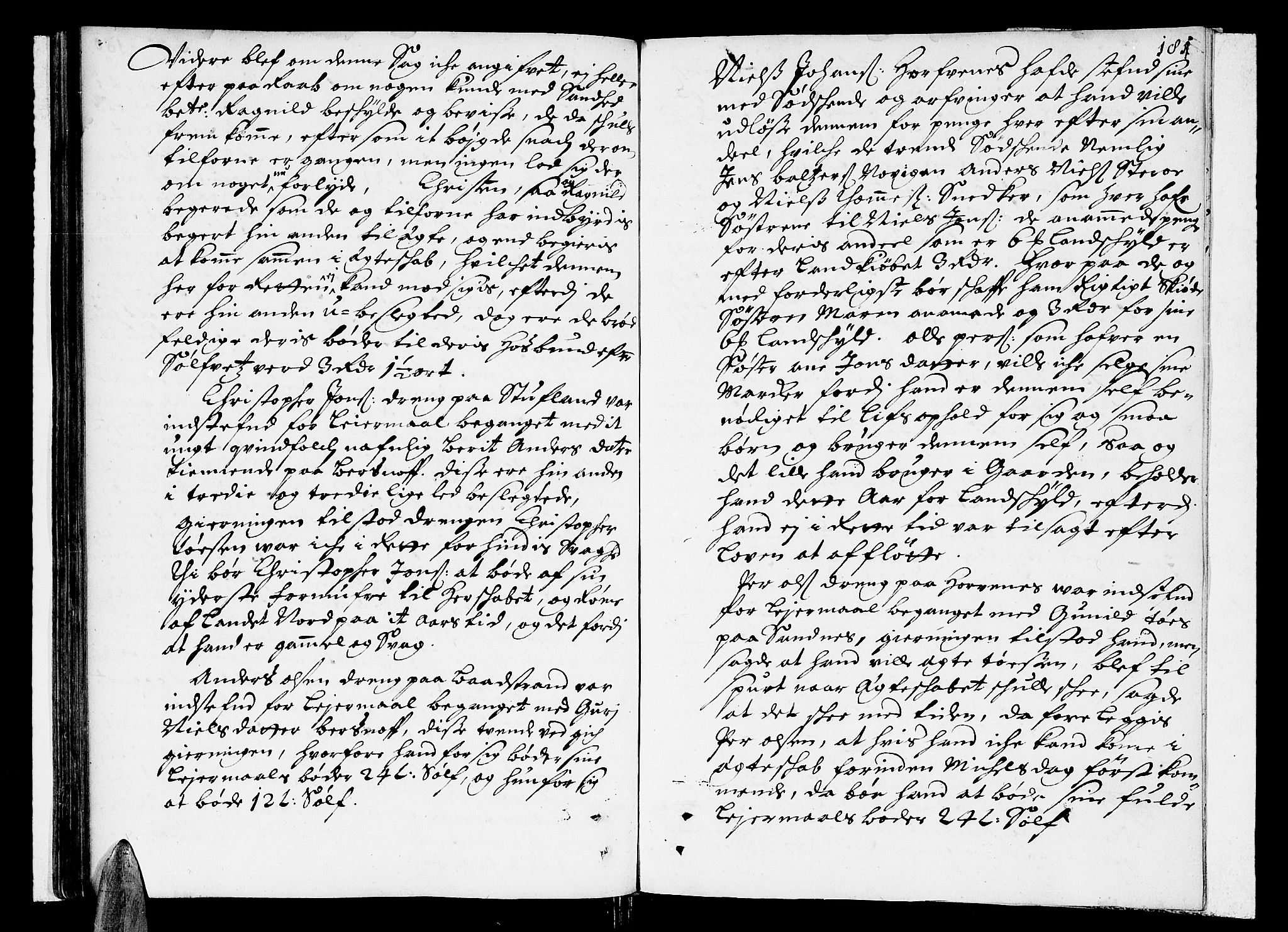 Helgeland sorenskriveri, AV/SAT-A-0004/1/1A/L0002: Tingbok 2, 1693-1700, s. 180b-181a