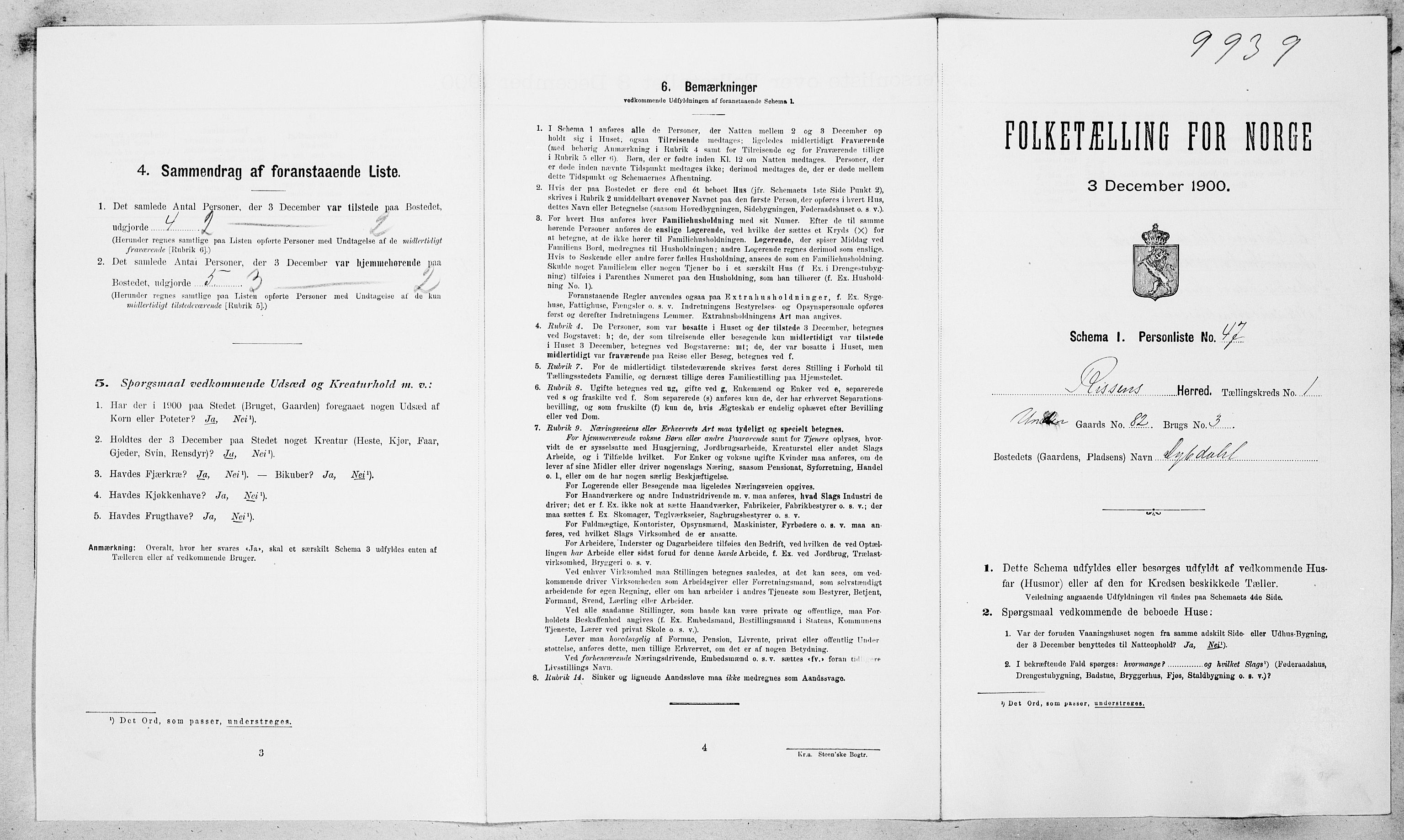 SAT, Folketelling 1900 for 1624 Rissa herred, 1900, s. 180