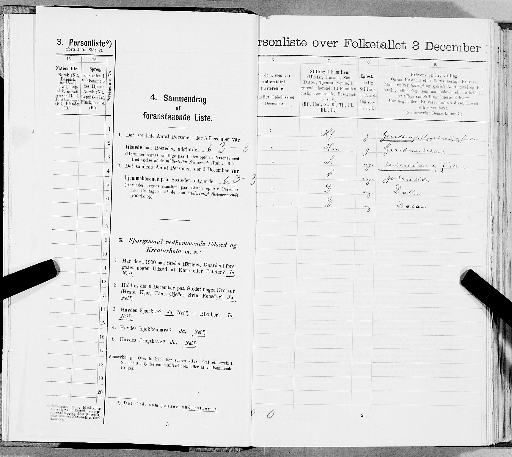 SAT, Folketelling 1900 for 1811 Bindal herred, 1900, s. 25