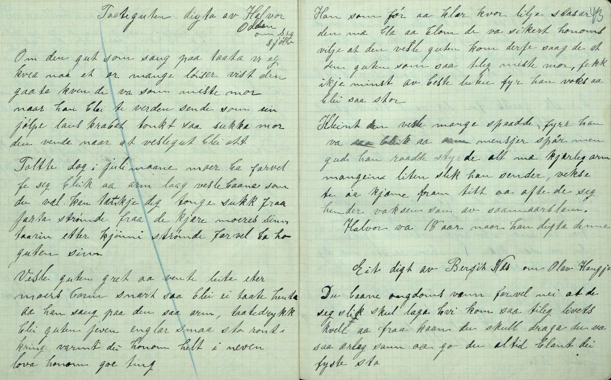 Rikard Berge, TEMU/TGM-A-1003/F/L0007/0023: 251-299 / 273 Øyfjøll. uppskriftir for Rikard Berge ved Olav Vestgarden, Seljord, 1915, s. 42-43