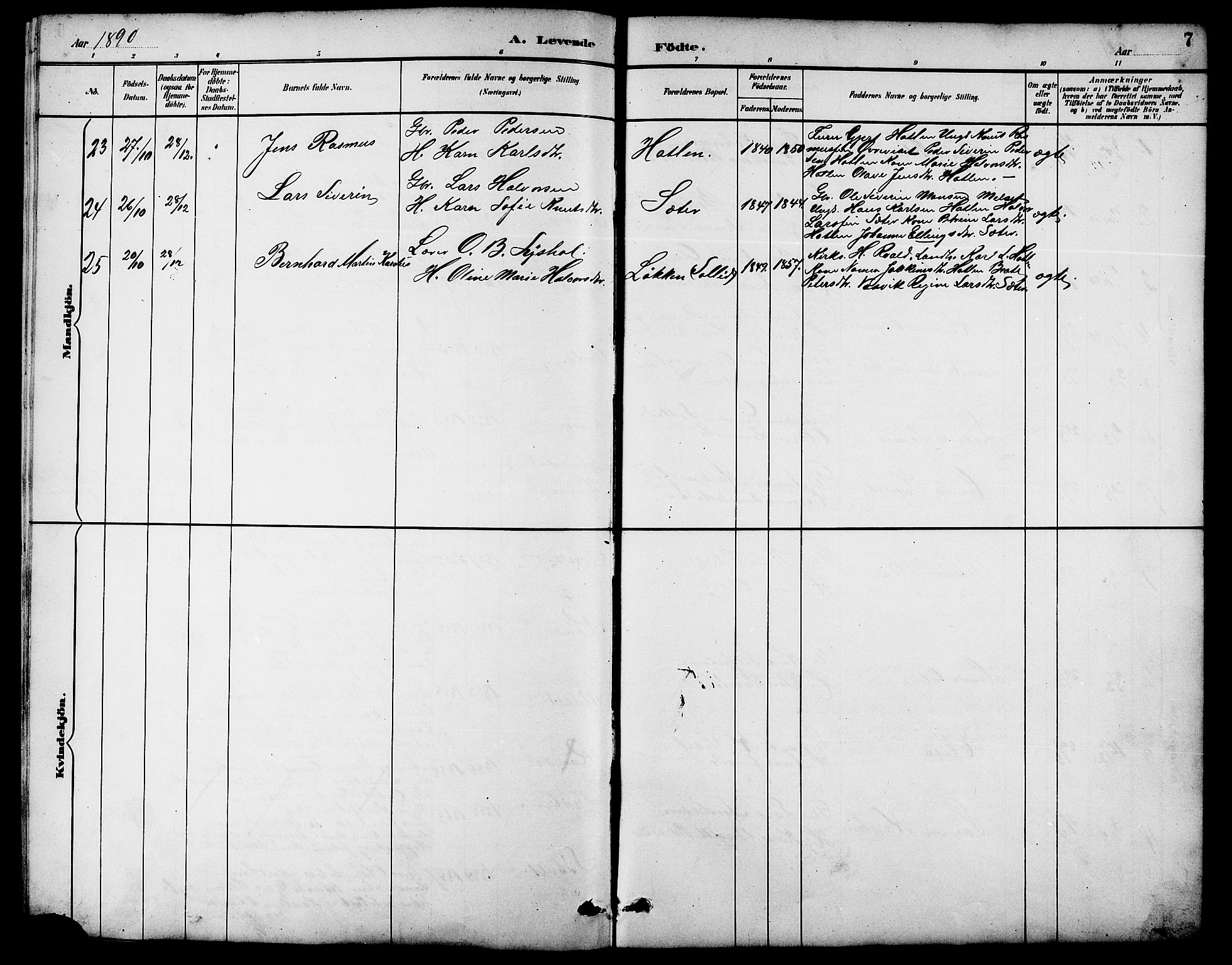 Ministerialprotokoller, klokkerbøker og fødselsregistre - Møre og Romsdal, AV/SAT-A-1454/522/L0327: Klokkerbok nr. 522C06, 1890-1915, s. 7