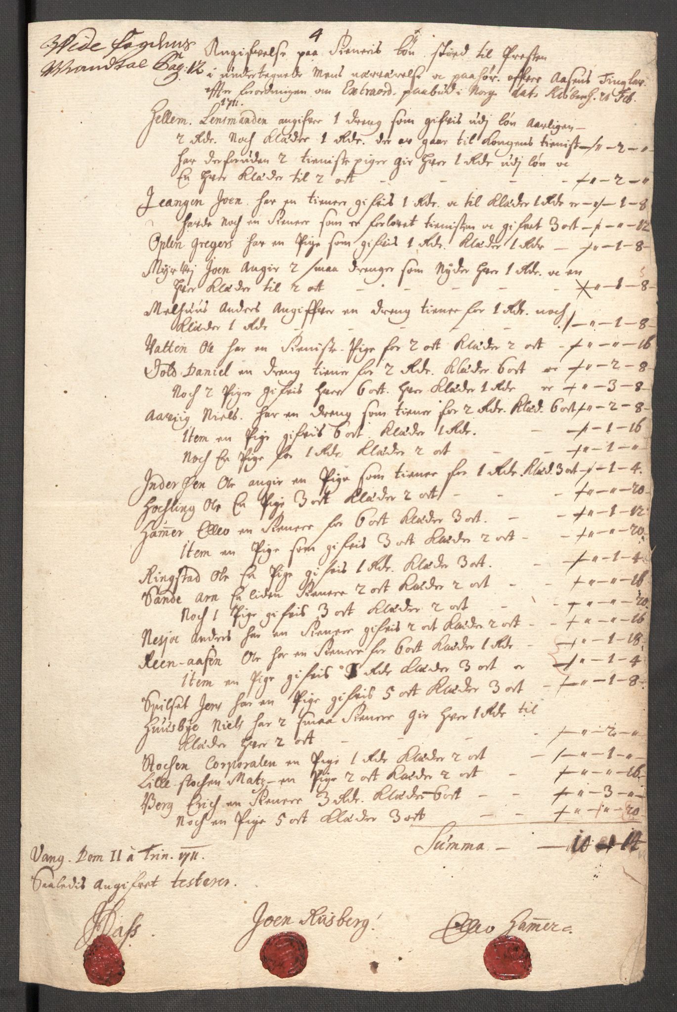 Rentekammeret inntil 1814, Reviderte regnskaper, Fogderegnskap, RA/EA-4092/R62/L4201: Fogderegnskap Stjørdal og Verdal, 1711, s. 447