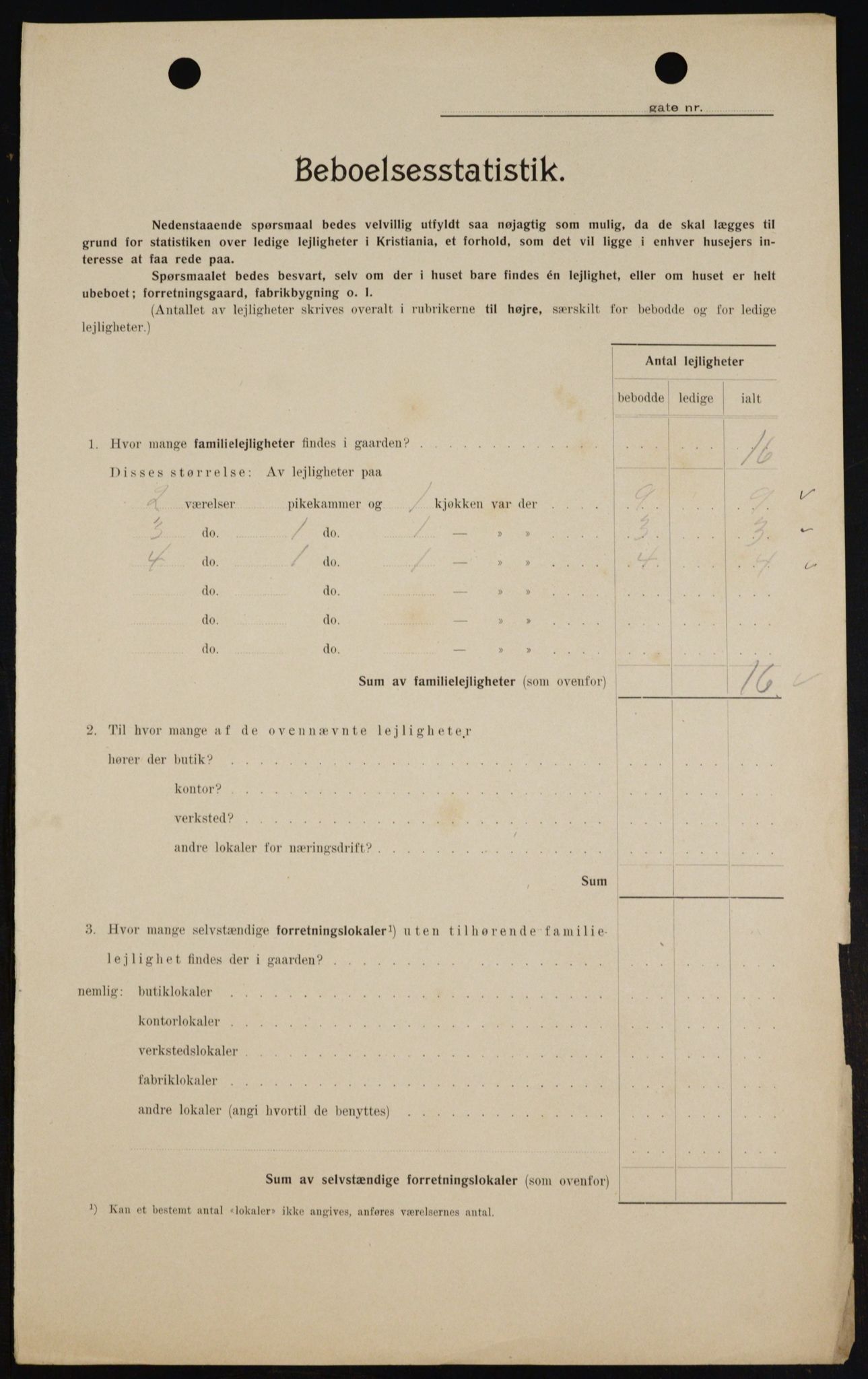 OBA, Kommunal folketelling 1.2.1909 for Kristiania kjøpstad, 1909, s. 49425