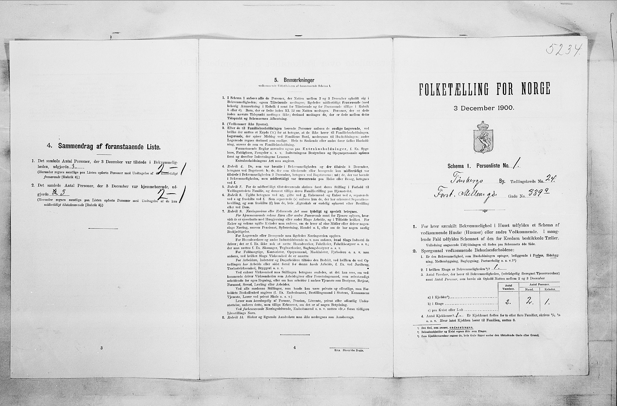 RA, Folketelling 1900 for 0705 Tønsberg kjøpstad, 1900, s. 3761