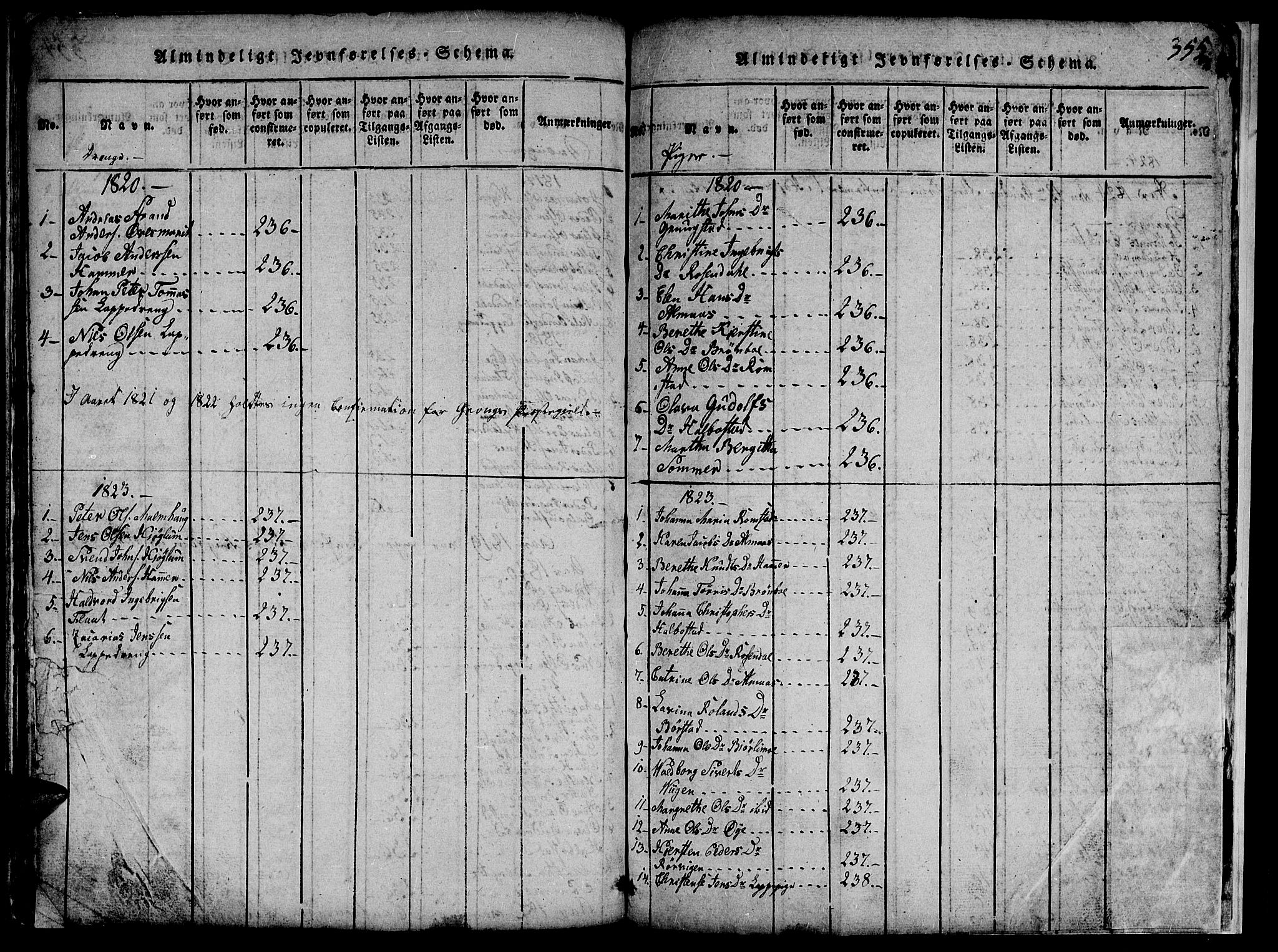 Ministerialprotokoller, klokkerbøker og fødselsregistre - Nord-Trøndelag, SAT/A-1458/765/L0562: Klokkerbok nr. 765C01, 1817-1851, s. 355
