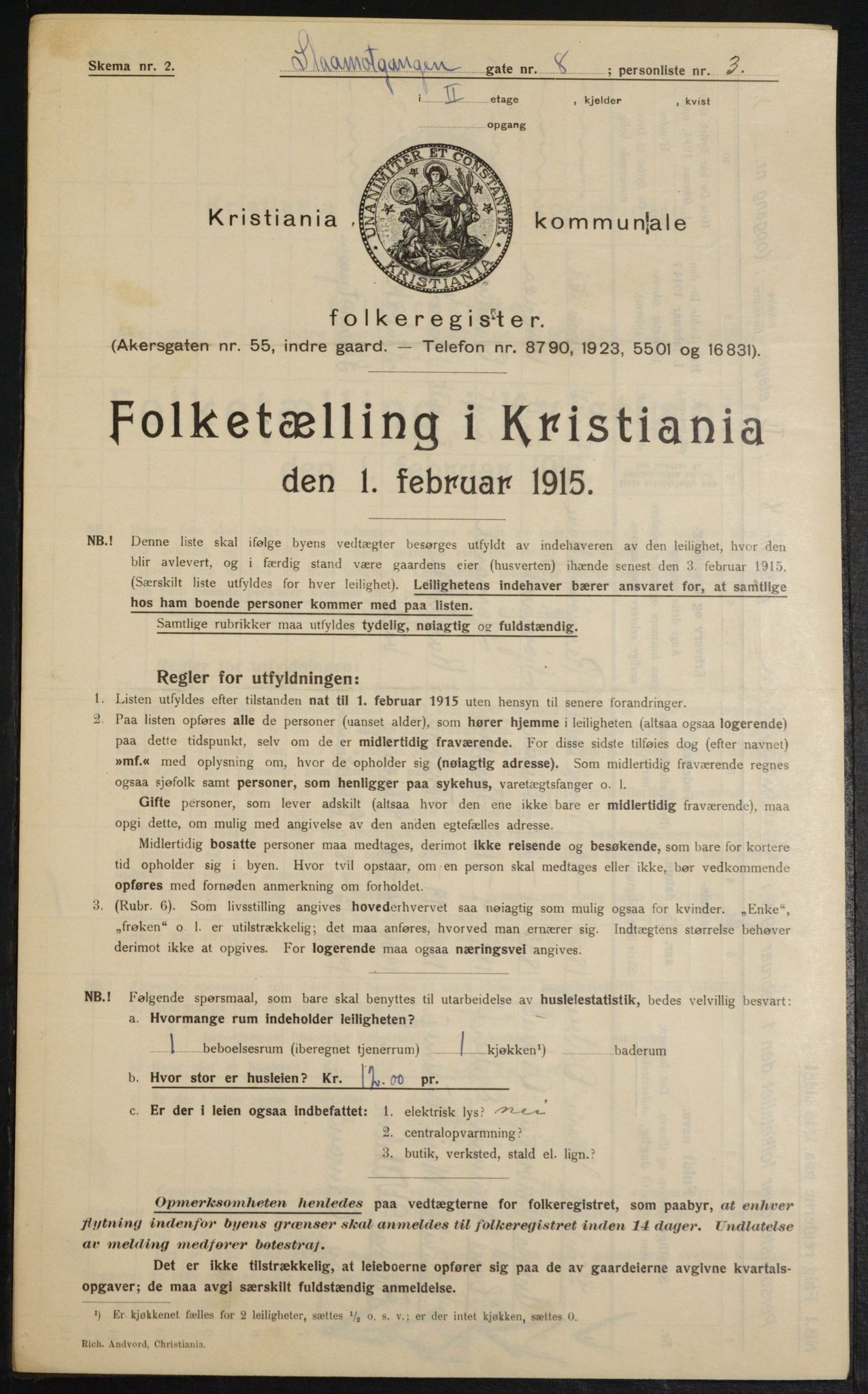 OBA, Kommunal folketelling 1.2.1915 for Kristiania, 1915, s. 96853