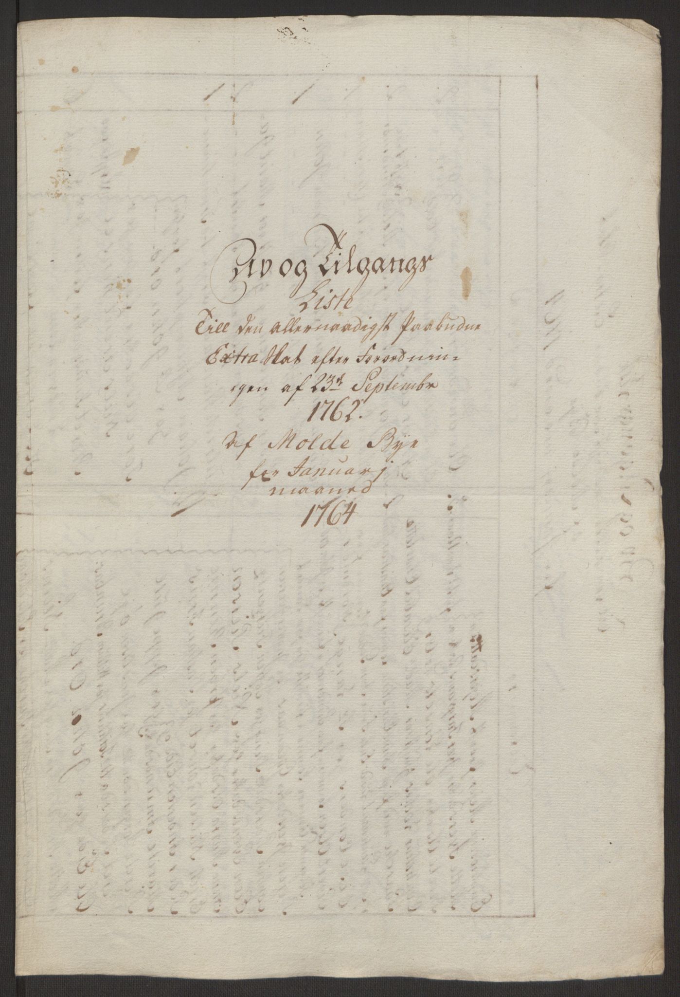 Rentekammeret inntil 1814, Reviderte regnskaper, Byregnskaper, AV/RA-EA-4066/R/Rq/L0487/0004: [Q1] Kontribusjonsregnskap / Ekstraskatt, 1762-1772, s. 72