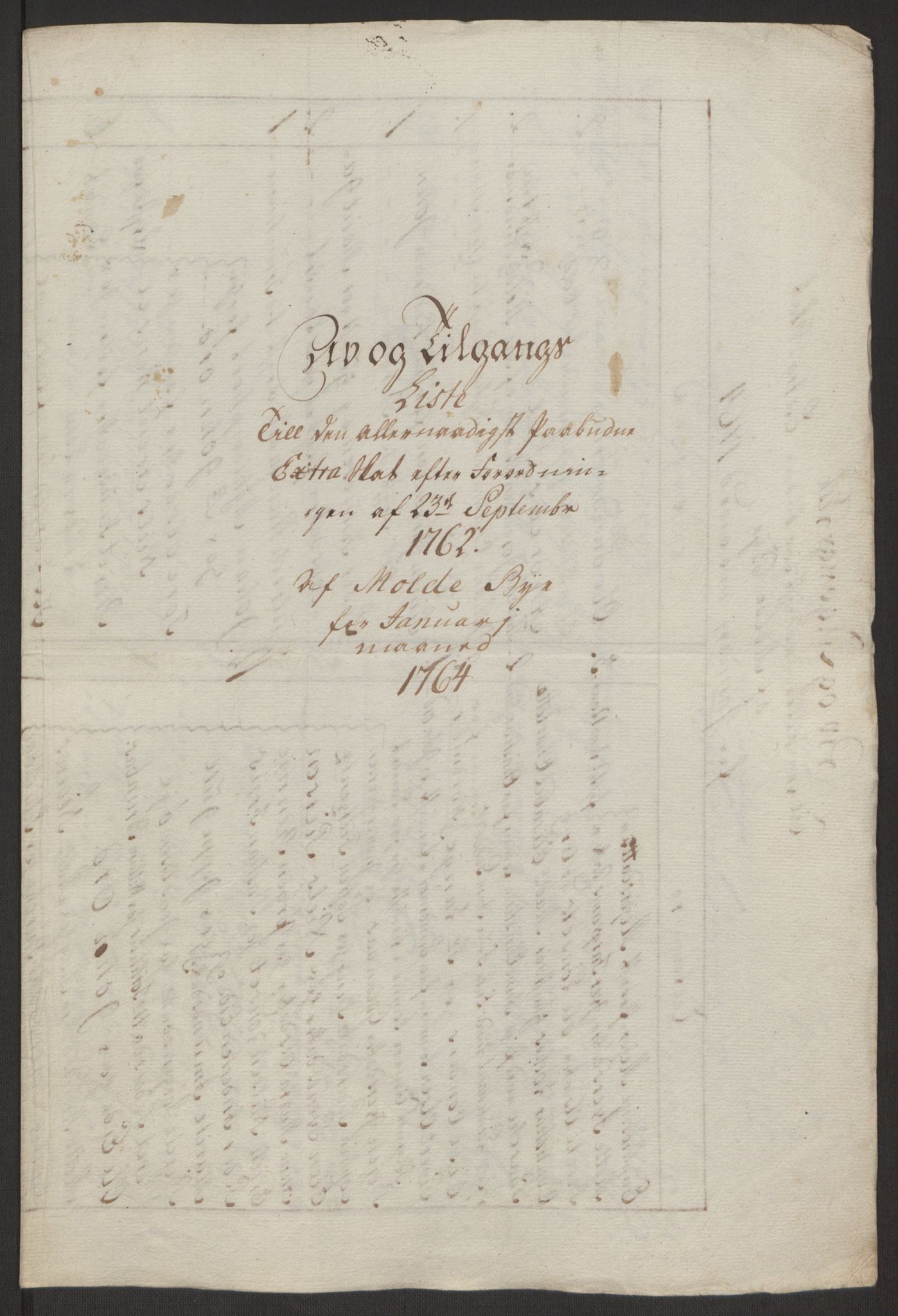 Rentekammeret inntil 1814, Reviderte regnskaper, Byregnskaper, RA/EA-4066/R/Rq/L0487/0004: [Q1] Kontribusjonsregnskap / Ekstraskatt, 1762-1772, s. 72