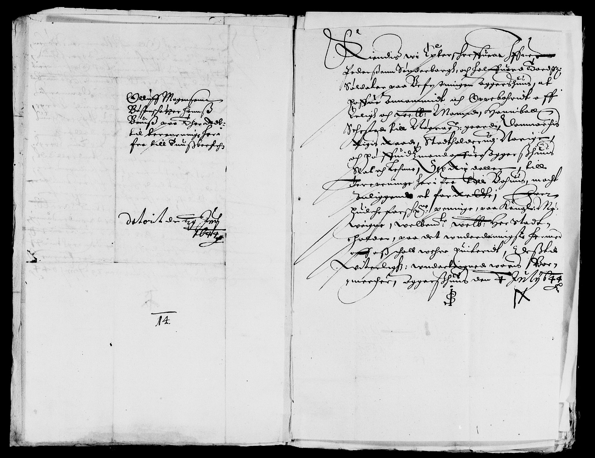 Rentekammeret inntil 1814, Reviderte regnskaper, Lensregnskaper, AV/RA-EA-5023/R/Rb/Rba/L0180: Akershus len, 1644-1645