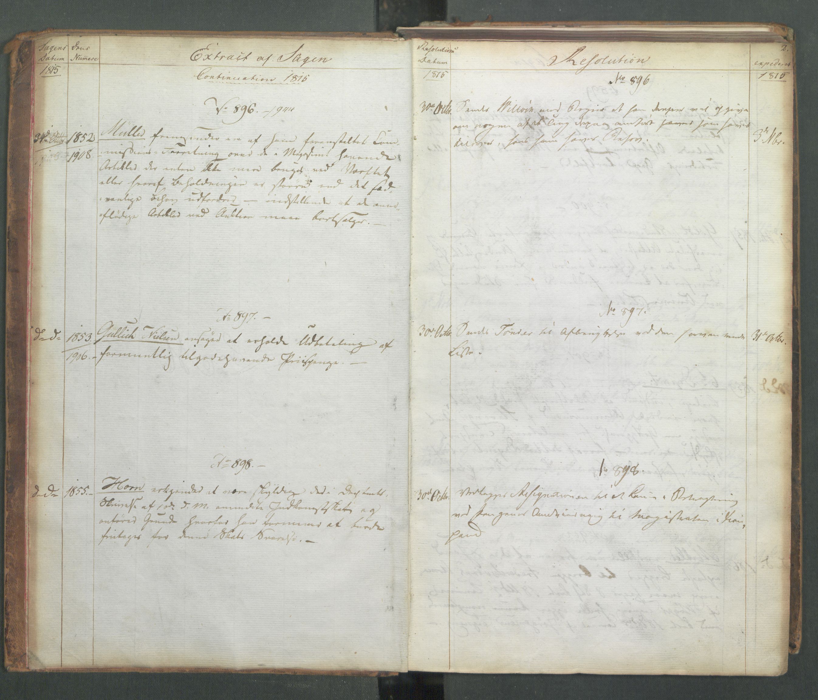 Marinedepartementet/ Marine- og postdepartementet, AV/RA-RAFA-3792/C/L0003: 7de Departements Journal, 1815-1816, s. 2