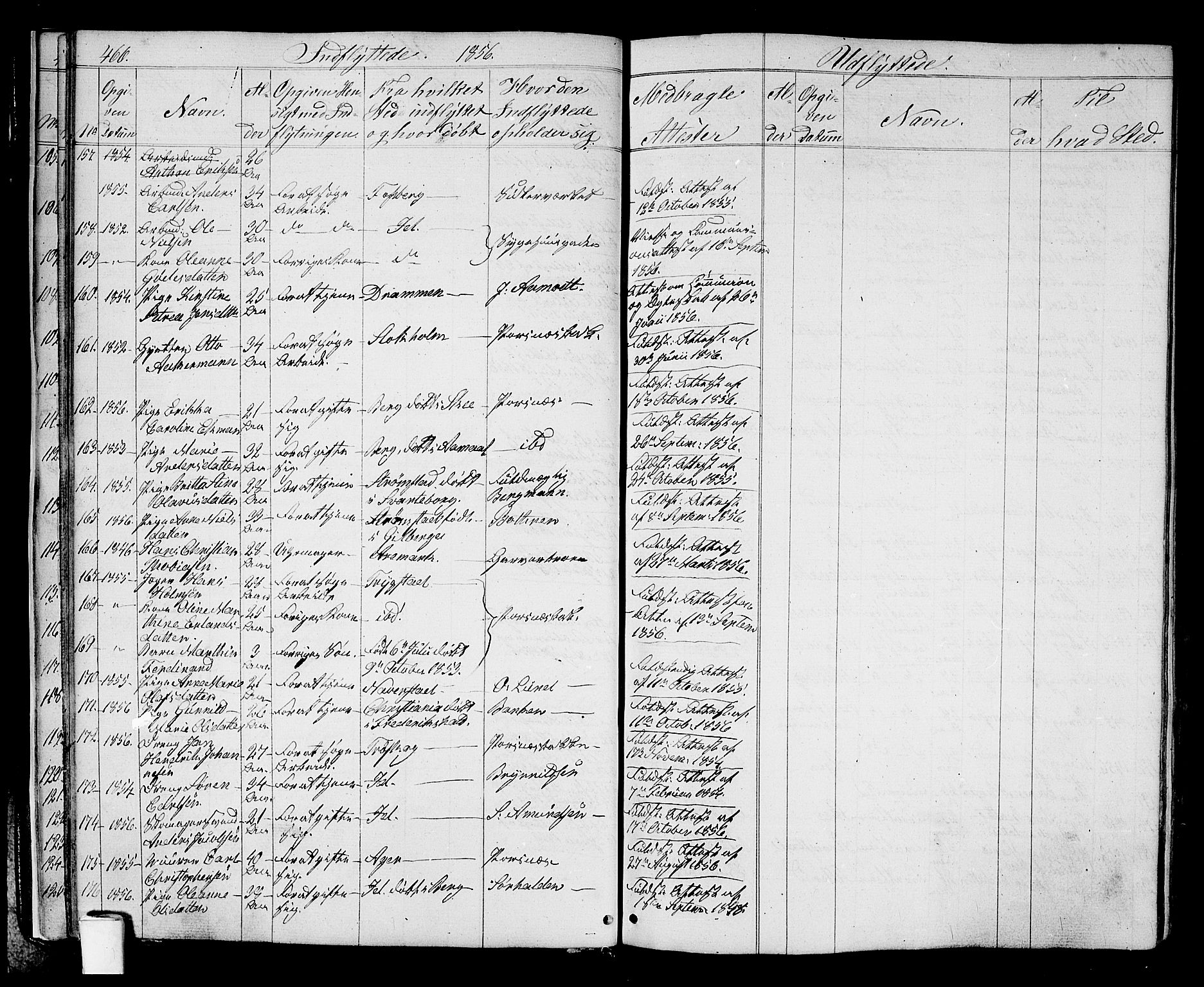 Halden prestekontor Kirkebøker, AV/SAO-A-10909/G/Ga/L0005b: Klokkerbok nr. 5B, 1864-1868, s. 466