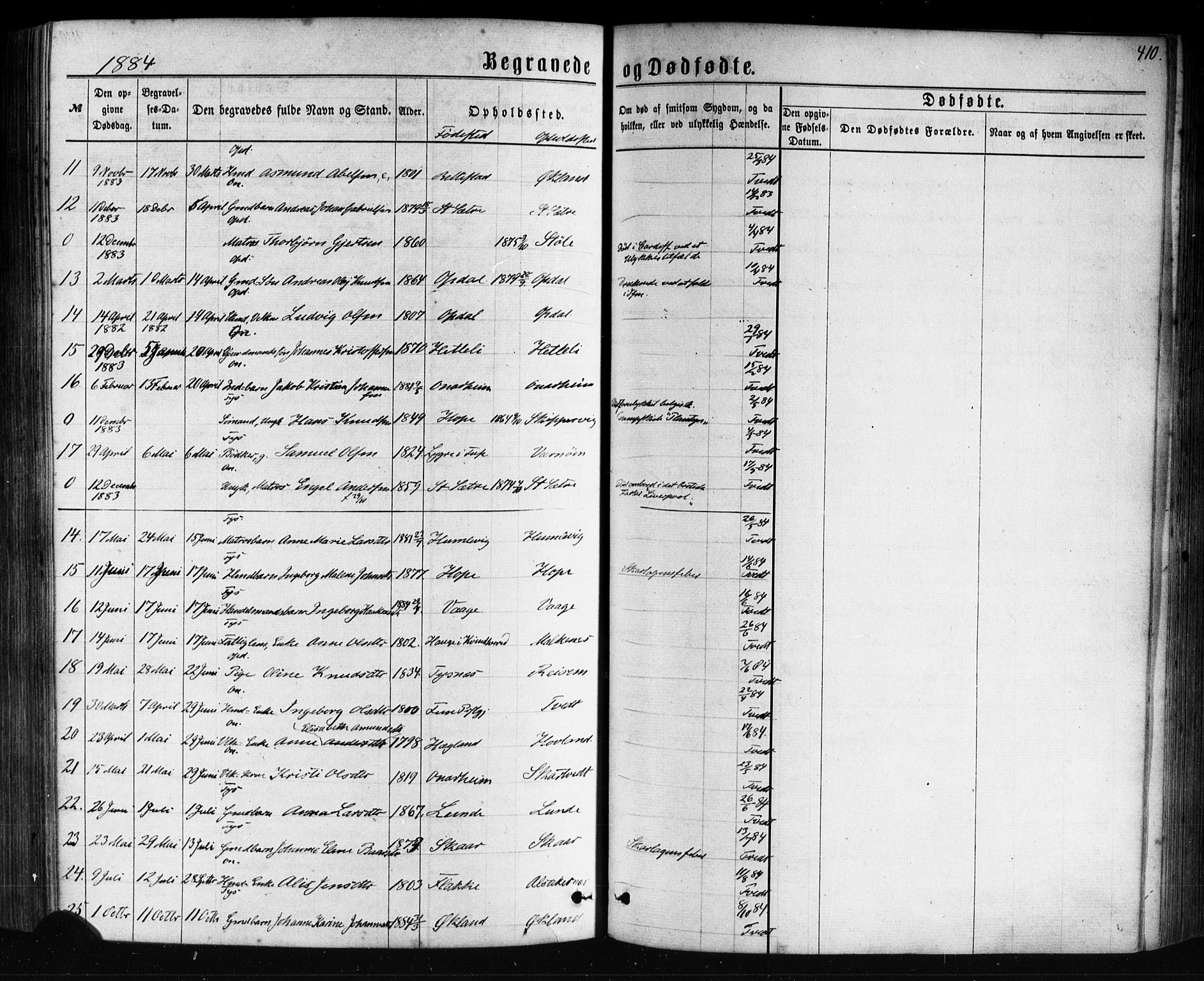 Tysnes sokneprestembete, AV/SAB-A-78601/H/Haa: Ministerialbok nr. A 12, 1872-1886, s. 410