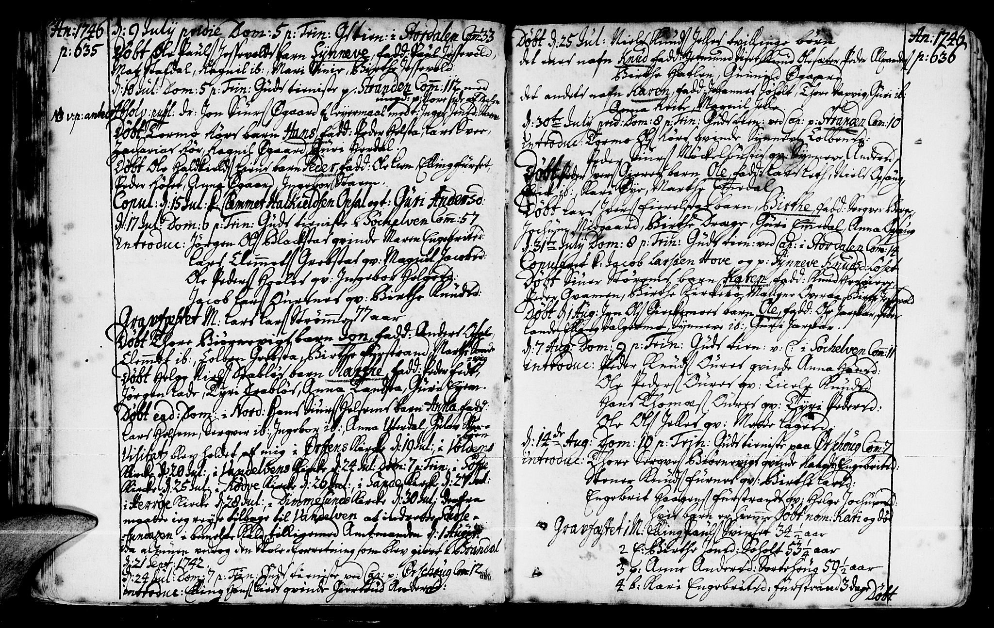Ministerialprotokoller, klokkerbøker og fødselsregistre - Møre og Romsdal, AV/SAT-A-1454/522/L0307: Ministerialbok nr. 522A02, 1743-1773, s. 635-636