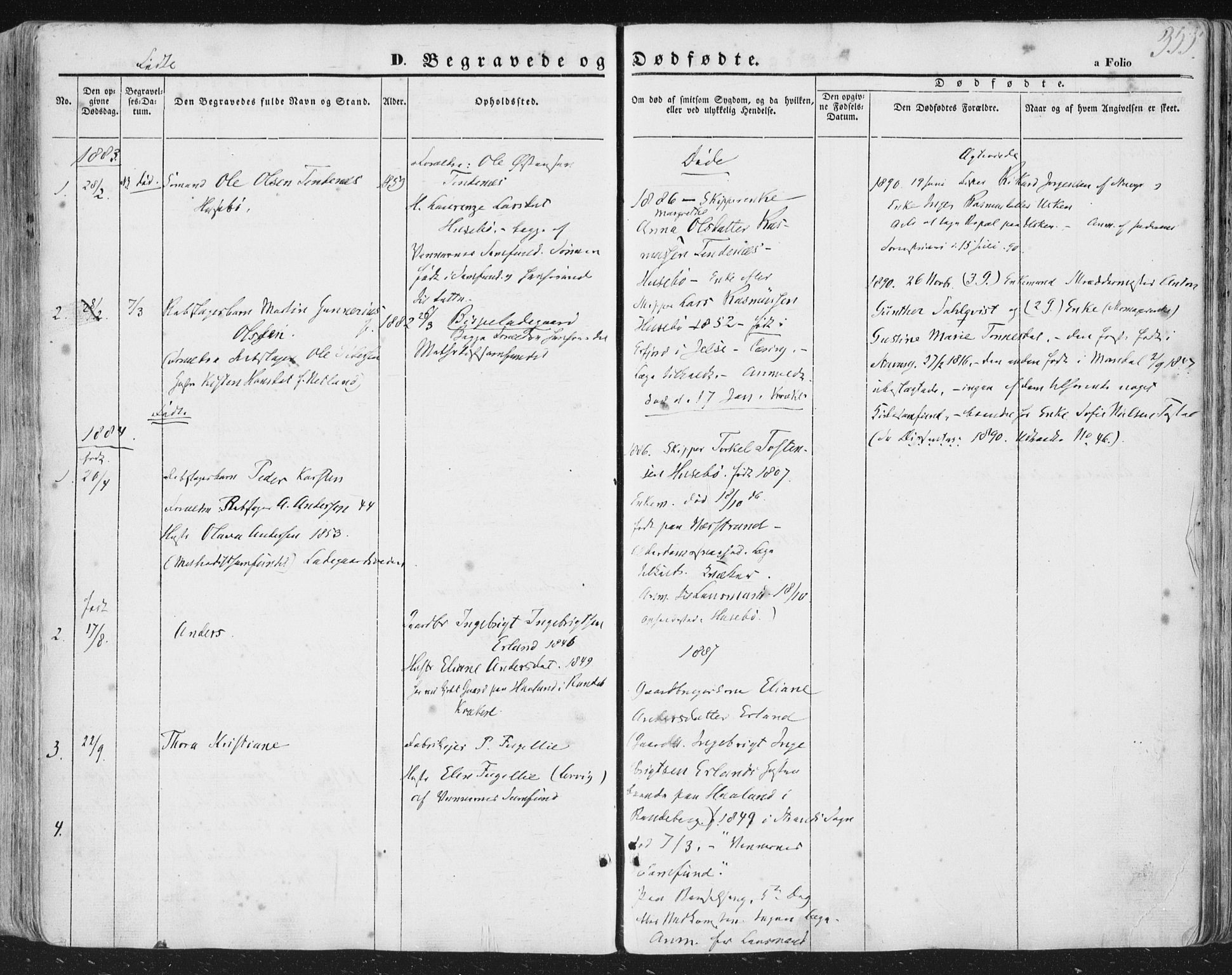 Hetland sokneprestkontor, AV/SAST-A-101826/30/30BA/L0002: Ministerialbok nr. A 2, 1849-1869, s. 353