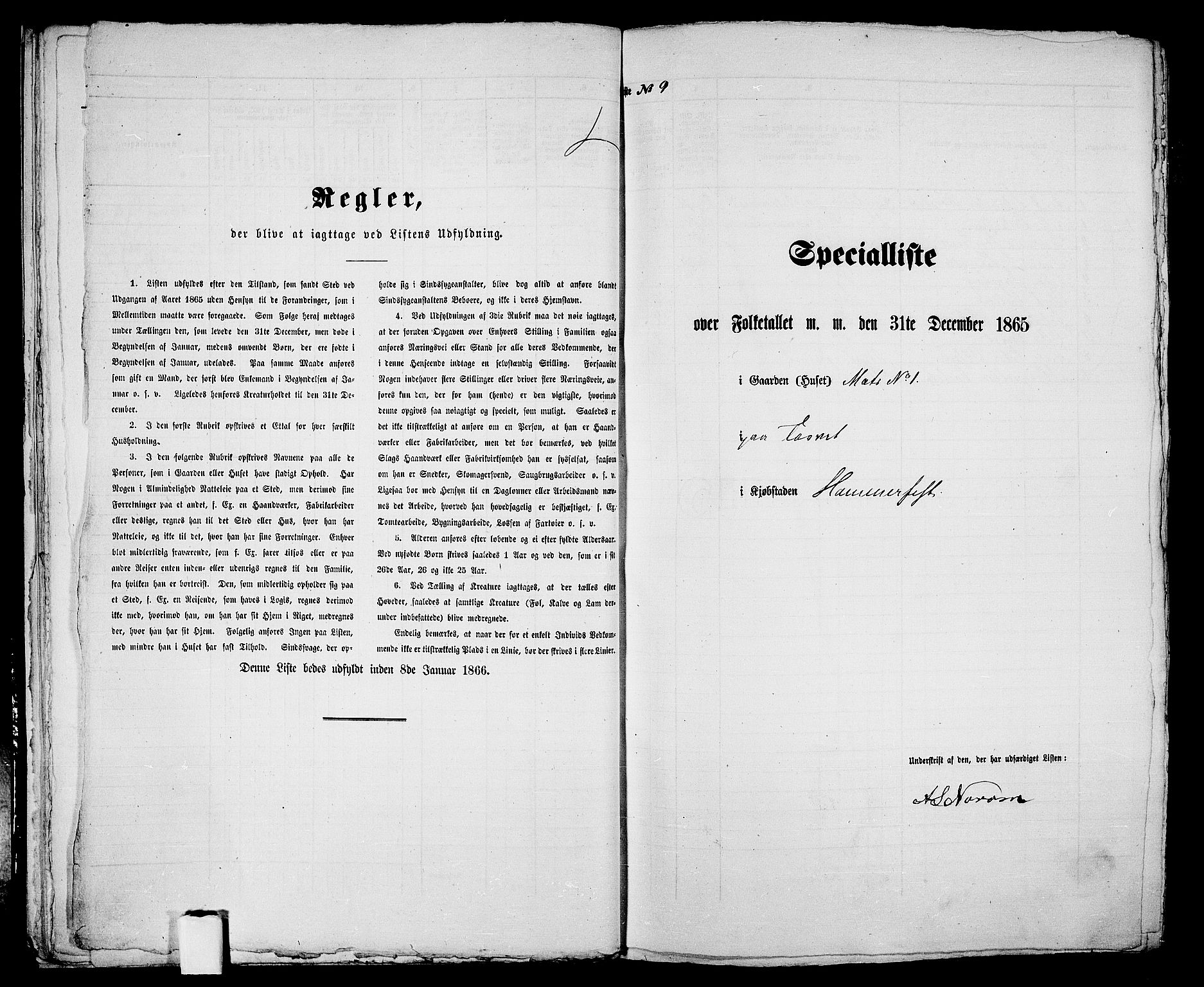 RA, Folketelling 1865 for 2001B Hammerfest prestegjeld, Hammerfest kjøpstad, 1865, s. 24