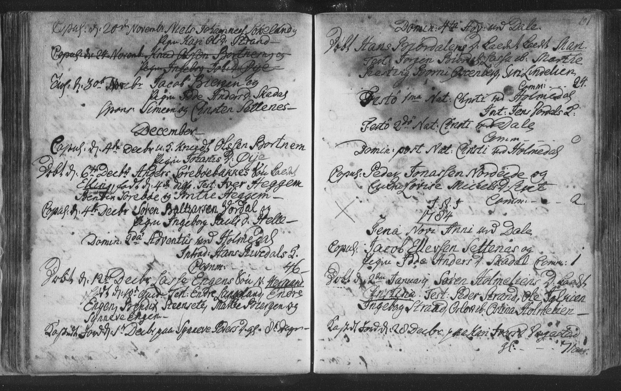 Fjaler sokneprestembete, SAB/A-79801/H/Haa/Haaa/L0002: Ministerialbok nr. A 2, 1779-1798, s. 61