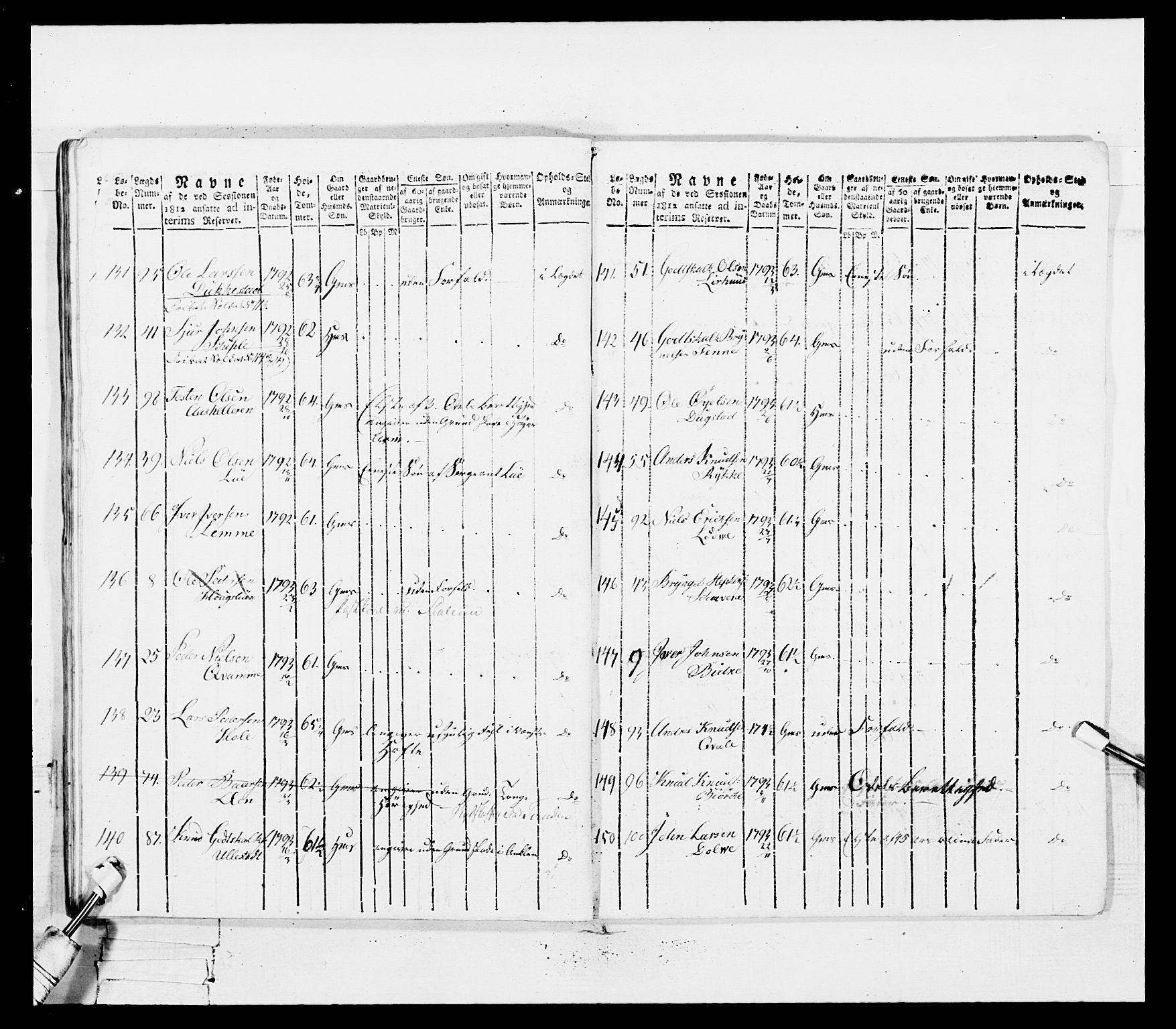 Generalitets- og kommissariatskollegiet, Det kongelige norske kommissariatskollegium, AV/RA-EA-5420/E/Eh/L0100: Bergenhusiske skarpskytterbataljon, 1812, s. 229