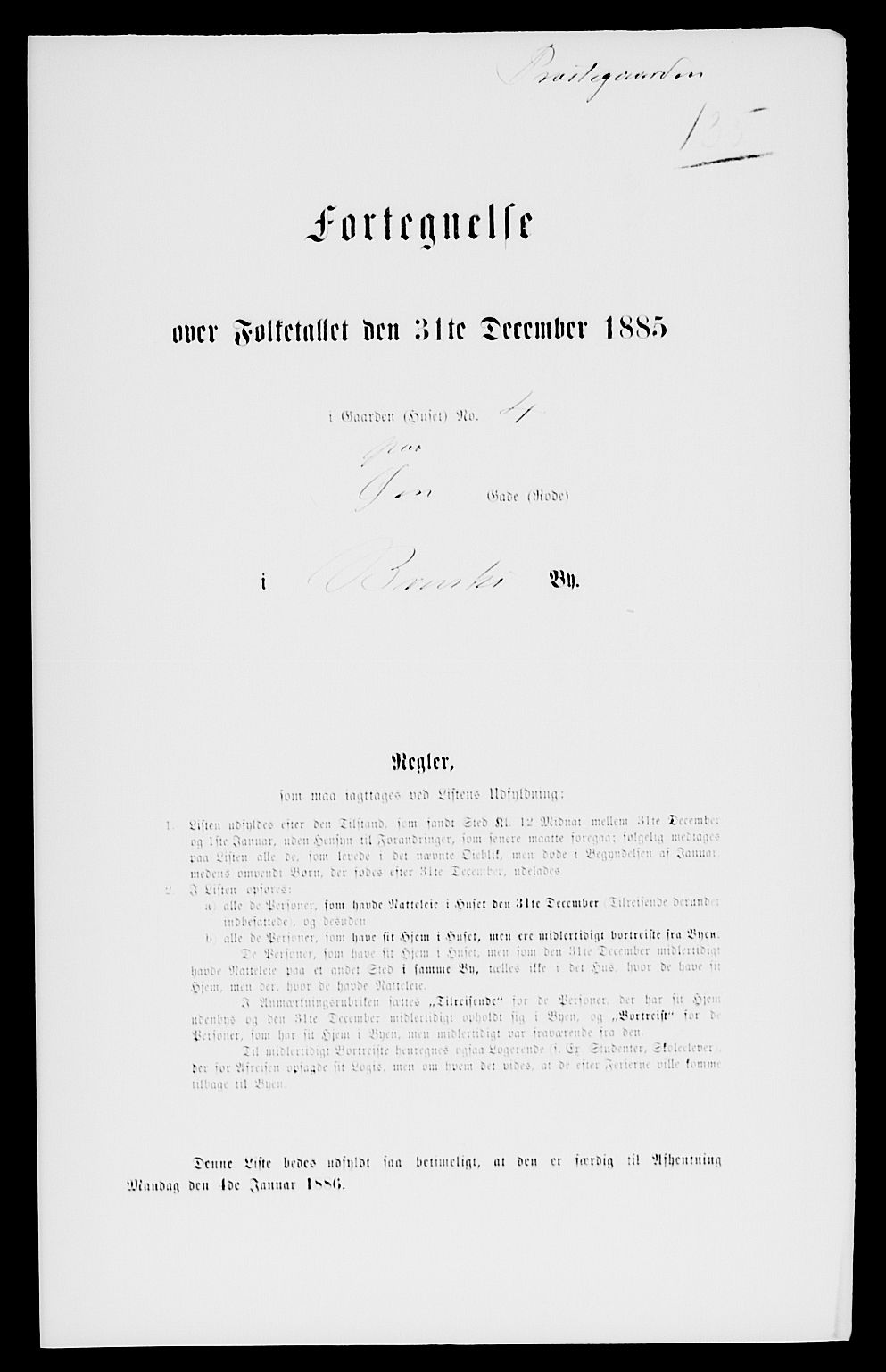 SAKO, Folketelling 1885 for 0804 Brevik kjøpstad, 1885, s. 265