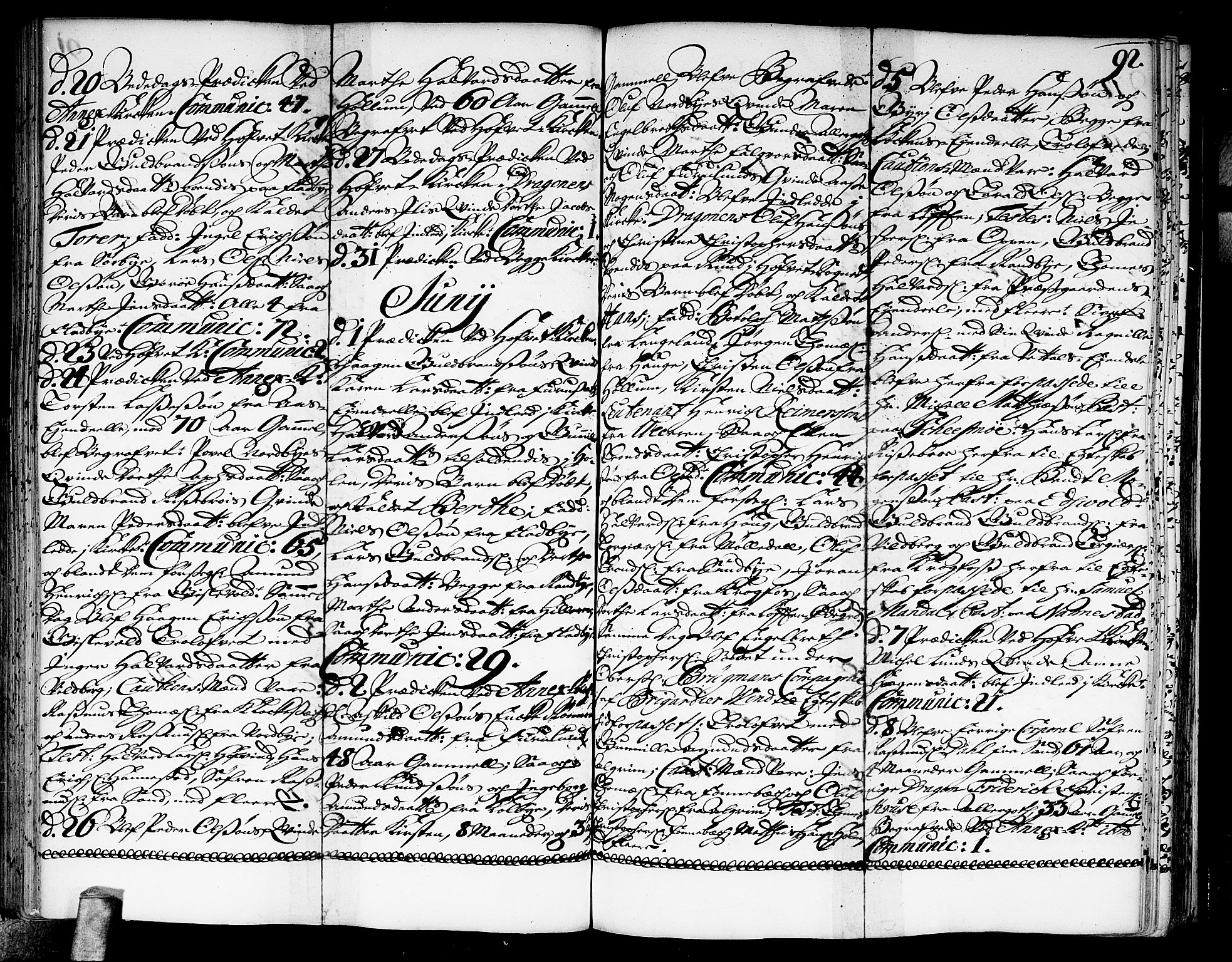 Ullensaker prestekontor Kirkebøker, SAO/A-10236a/F/Fa/L0003: Ministerialbok nr. I 3, 1711-1720, s. 92