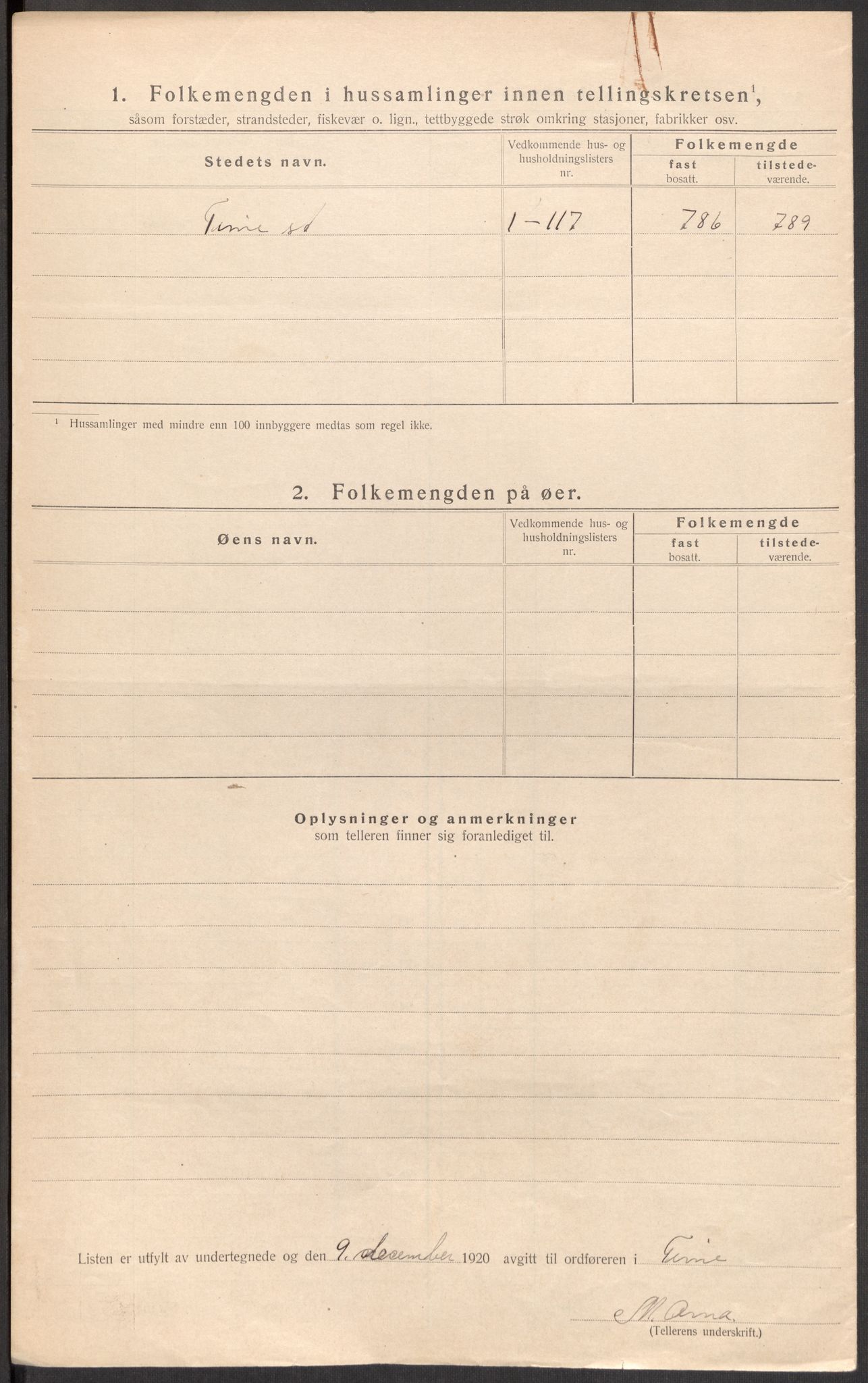 SAST, Folketelling 1920 for 1121 Time herred, 1920, s. 14