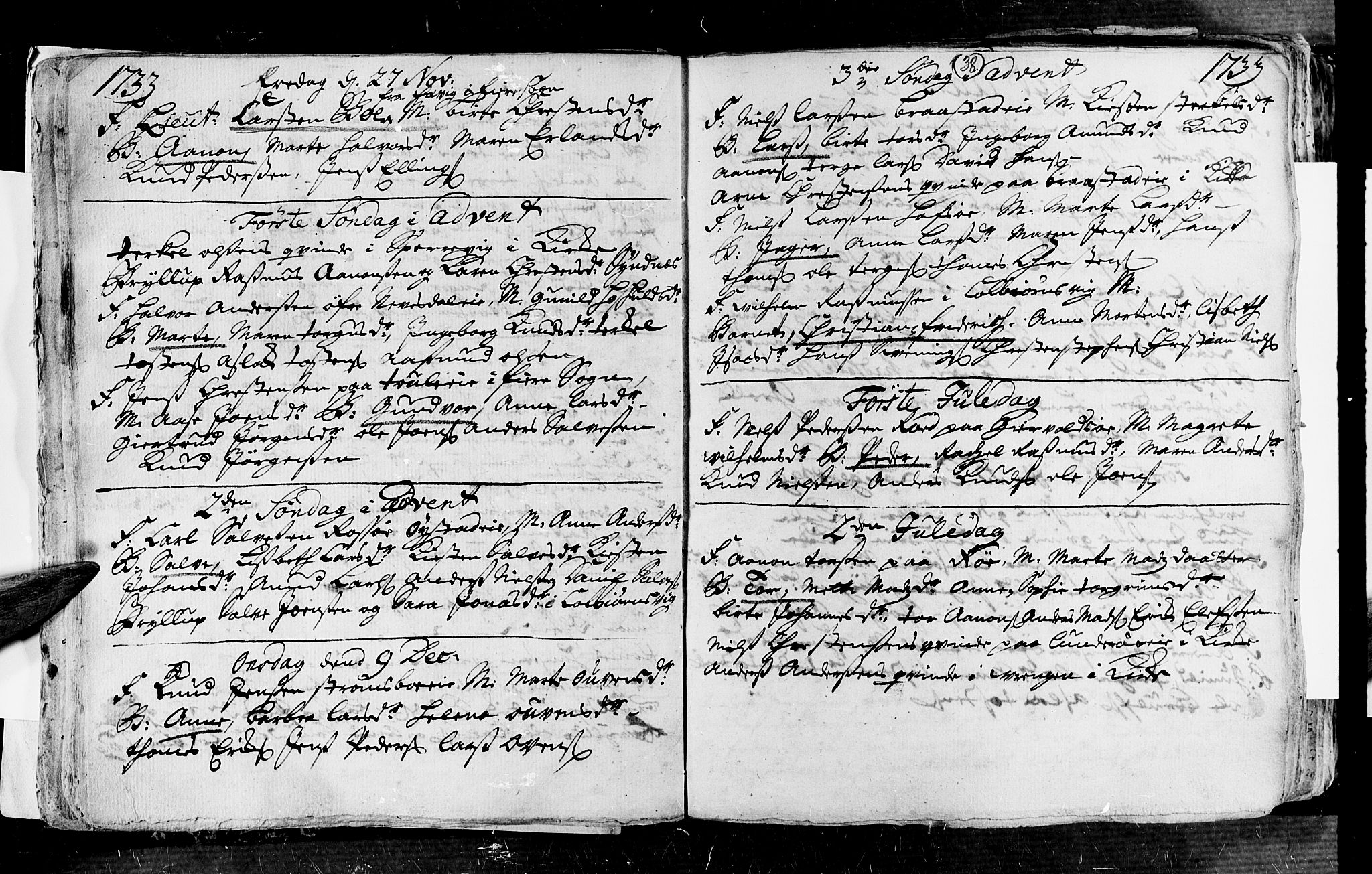 Øyestad sokneprestkontor, AV/SAK-1111-0049/F/Fa/L0004: Ministerialbok nr. A 4, 1730-1750, s. 38
