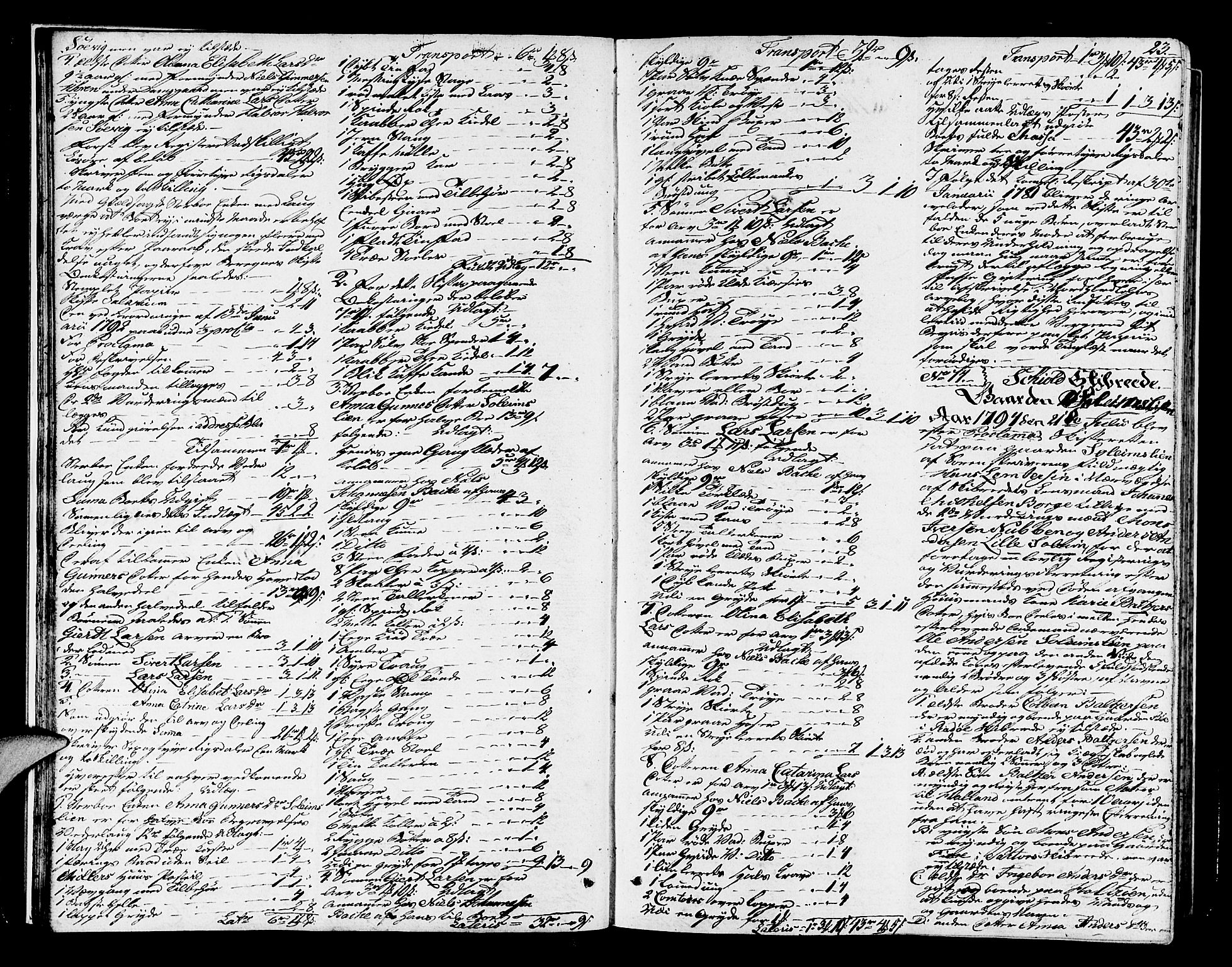 Nordhordland sorenskrivar, AV/SAB-A-2901/1/H/Ha/L0009a: Skifteprotokollar Nordhordland , 1794-1797, s. 22b-23a