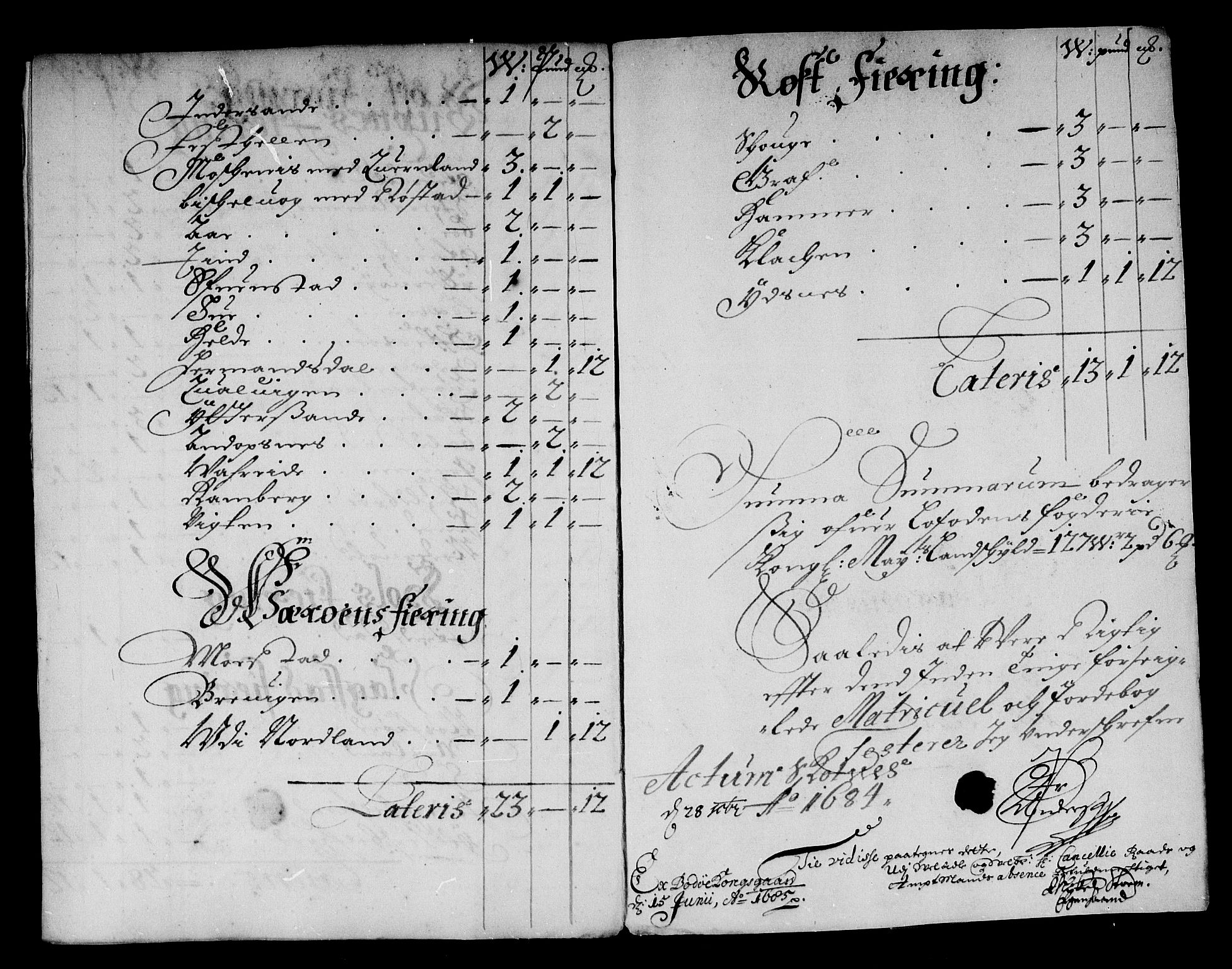 Rentekammeret inntil 1814, Reviderte regnskaper, Stiftamtstueregnskaper, Trondheim stiftamt og Nordland amt, AV/RA-EA-6044/R/Rg/L0077: Trondheim stiftamt og Nordland amt, 1684