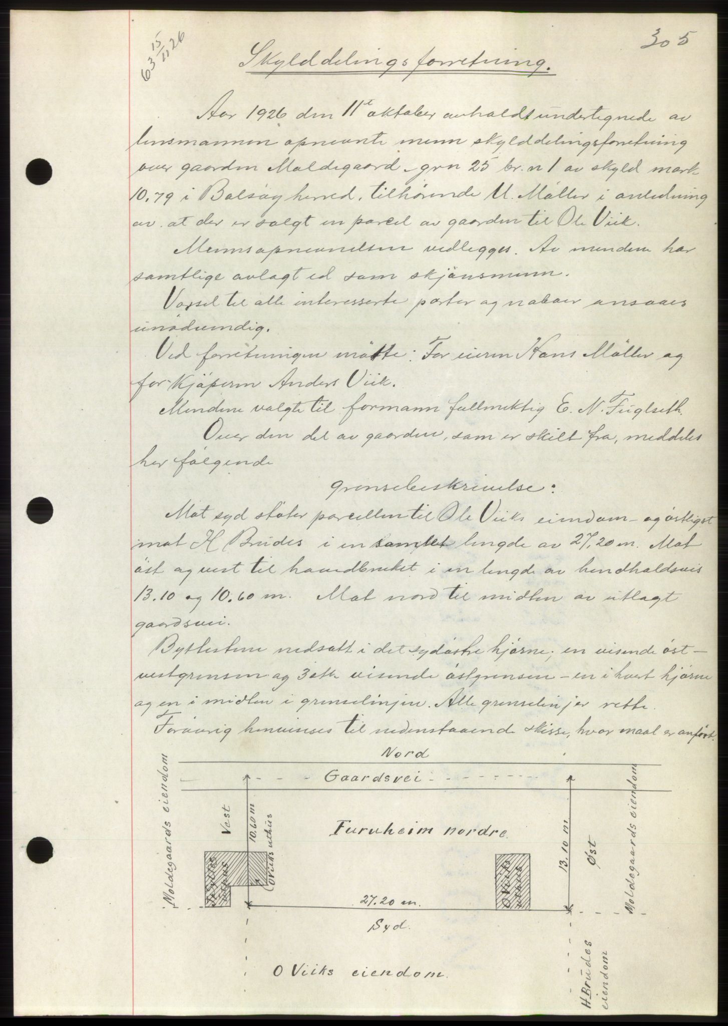 Romsdal sorenskriveri, AV/SAT-A-4149/1/2/2C/L0051: Pantebok nr. 45, 1926-1927, Tingl.dato: 15.11.1926