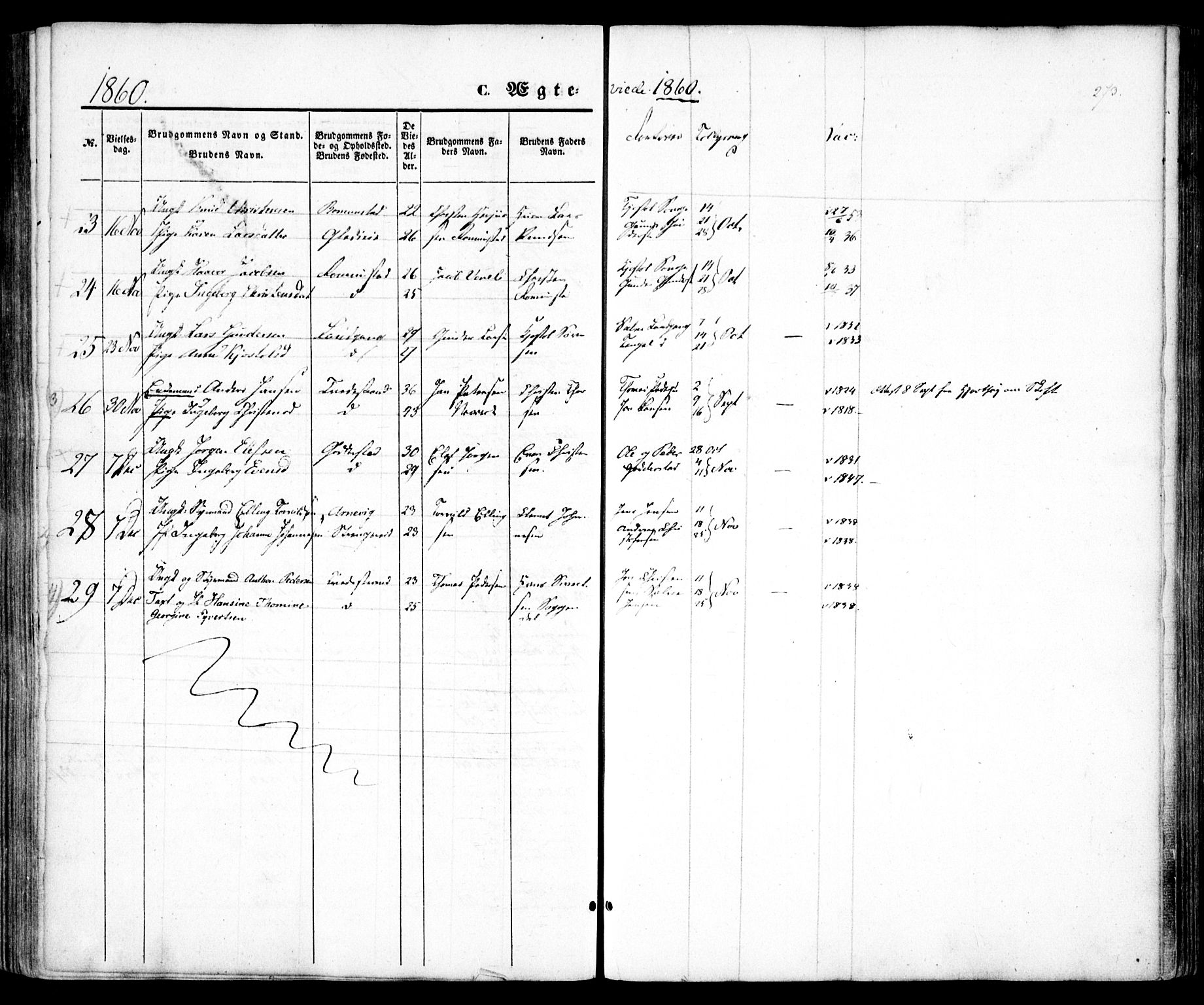 Holt sokneprestkontor, SAK/1111-0021/F/Fa/L0008: Ministerialbok nr. A 8, 1849-1860, s. 273