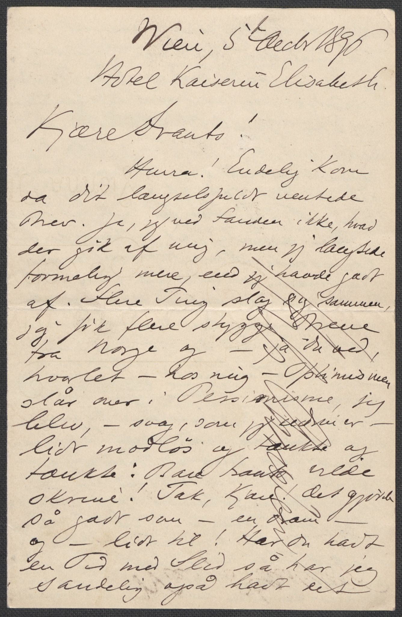Beyer, Frants, RA/PA-0132/F/L0001: Brev fra Edvard Grieg til Frantz Beyer og "En del optegnelser som kan tjene til kommentar til brevene" av Marie Beyer, 1872-1907, s. 479
