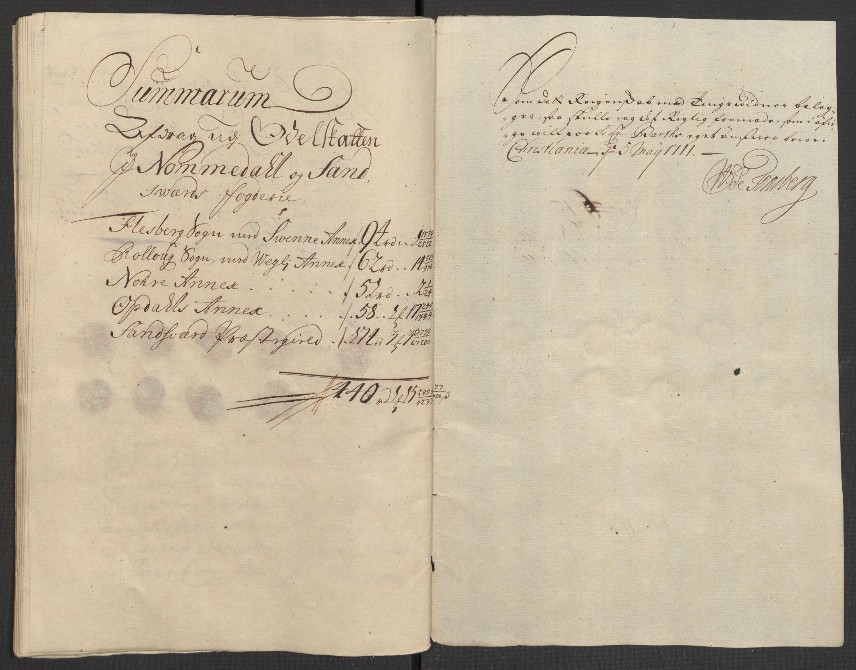 Rentekammeret inntil 1814, Reviderte regnskaper, Fogderegnskap, AV/RA-EA-4092/R24/L1585: Fogderegnskap Numedal og Sandsvær, 1709-1710, s. 253