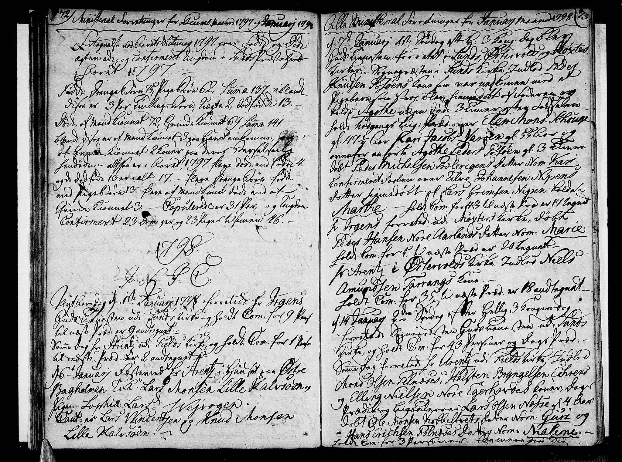 Sund sokneprestembete, AV/SAB-A-99930: Ministerialbok nr. A 7, 1796-1815, s. 72-73