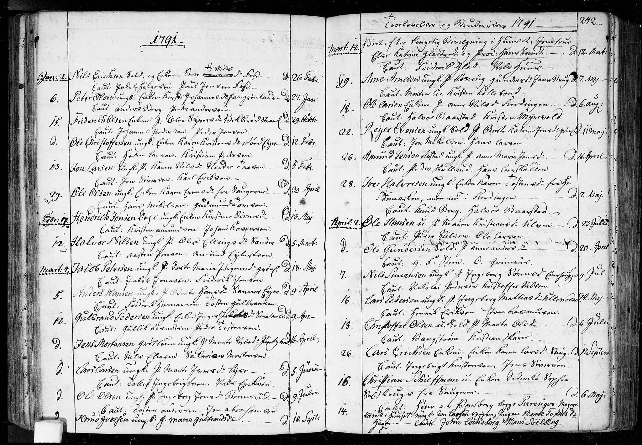 Aker prestekontor kirkebøker, AV/SAO-A-10861/F/L0010: Ministerialbok nr. 10, 1786-1809, s. 242