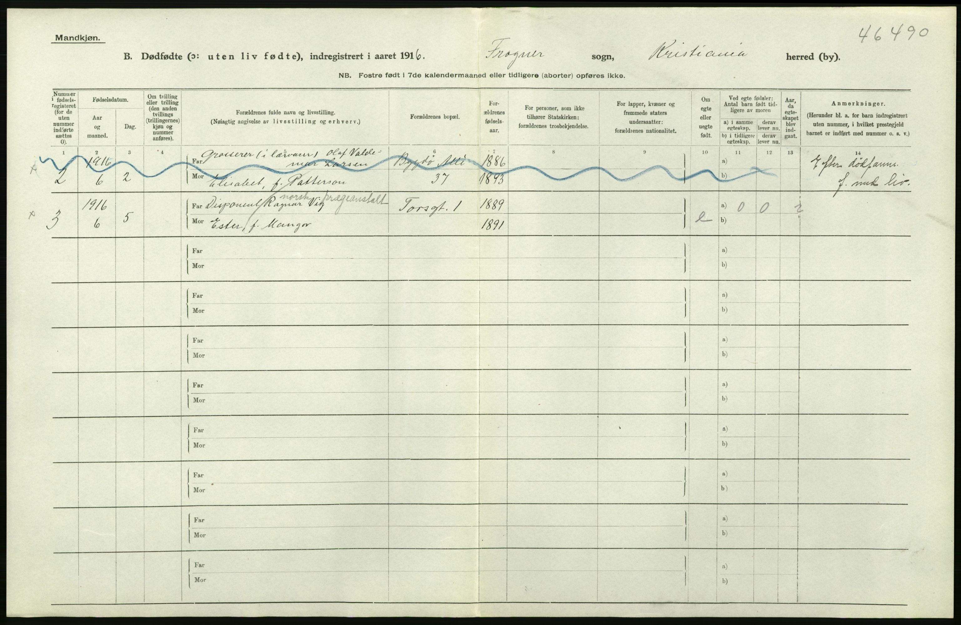 Statistisk sentralbyrå, Sosiodemografiske emner, Befolkning, AV/RA-S-2228/D/Df/Dfb/Dfbf/L0010: Kristiania: Døde, dødfødte., 1916, s. 512