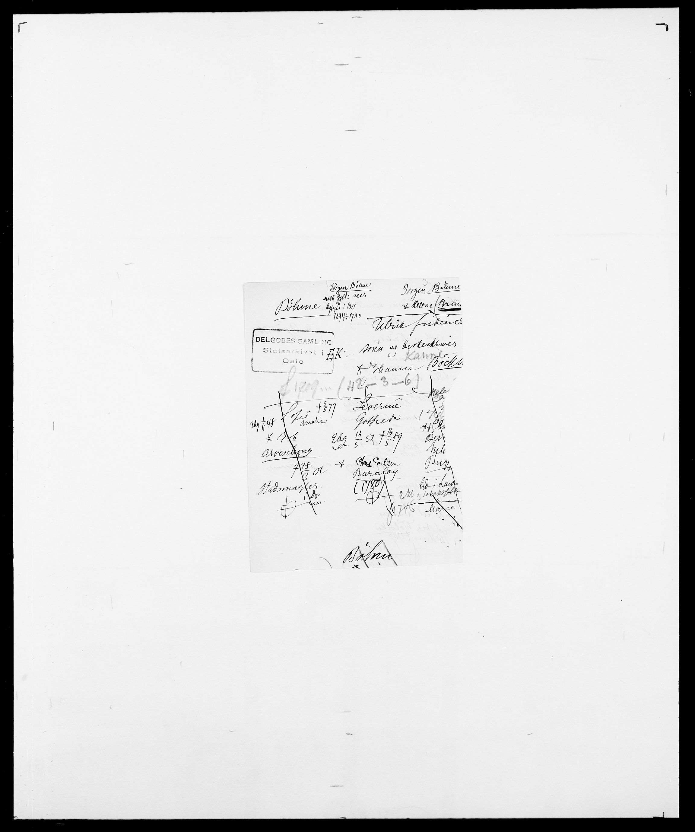 Delgobe, Charles Antoine - samling, SAO/PAO-0038/D/Da/L0007: Buaas - Caphengst, s. 726