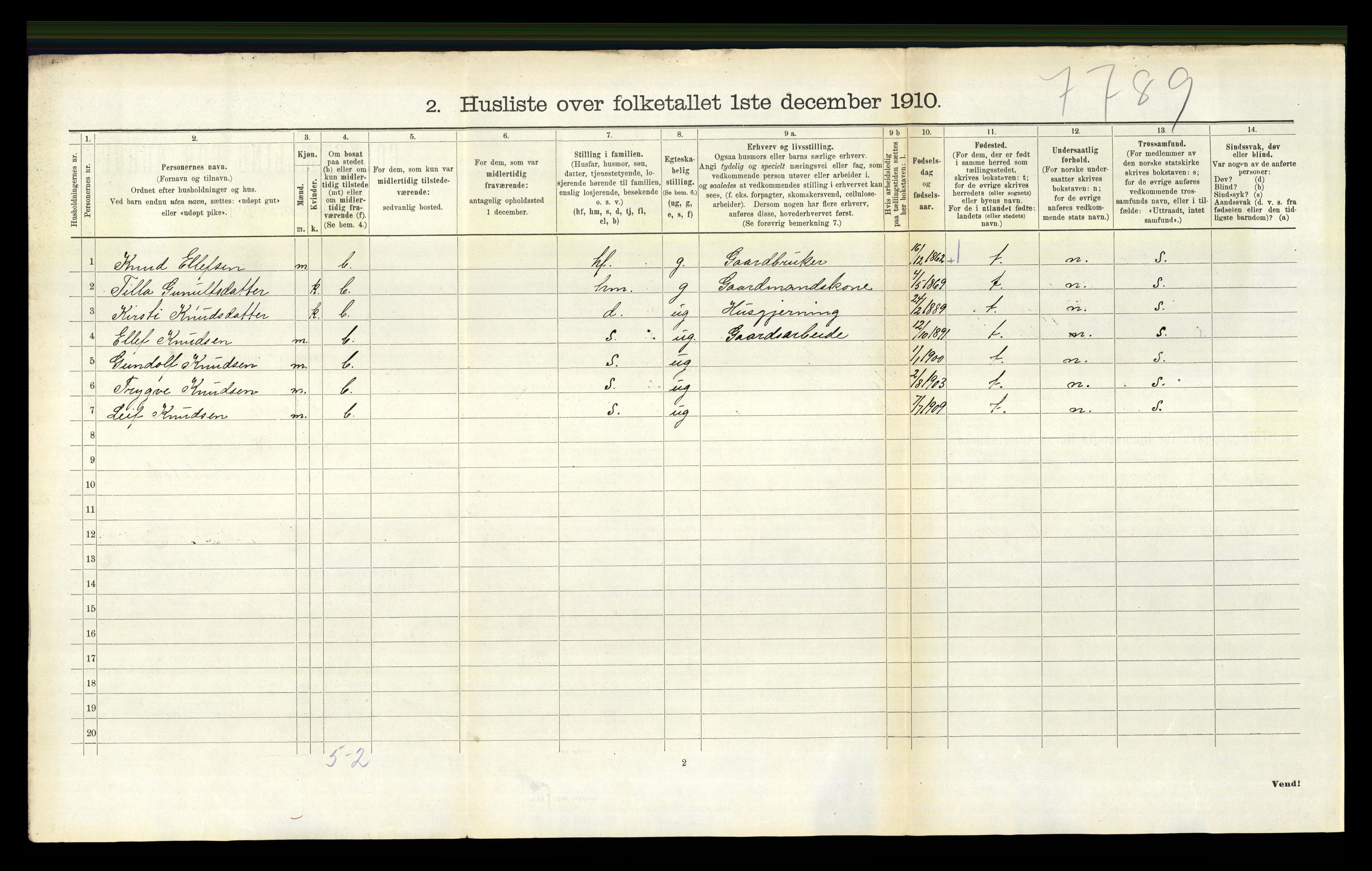 RA, Folketelling 1910 for 0814 Bamble herred, 1910, s. 1569