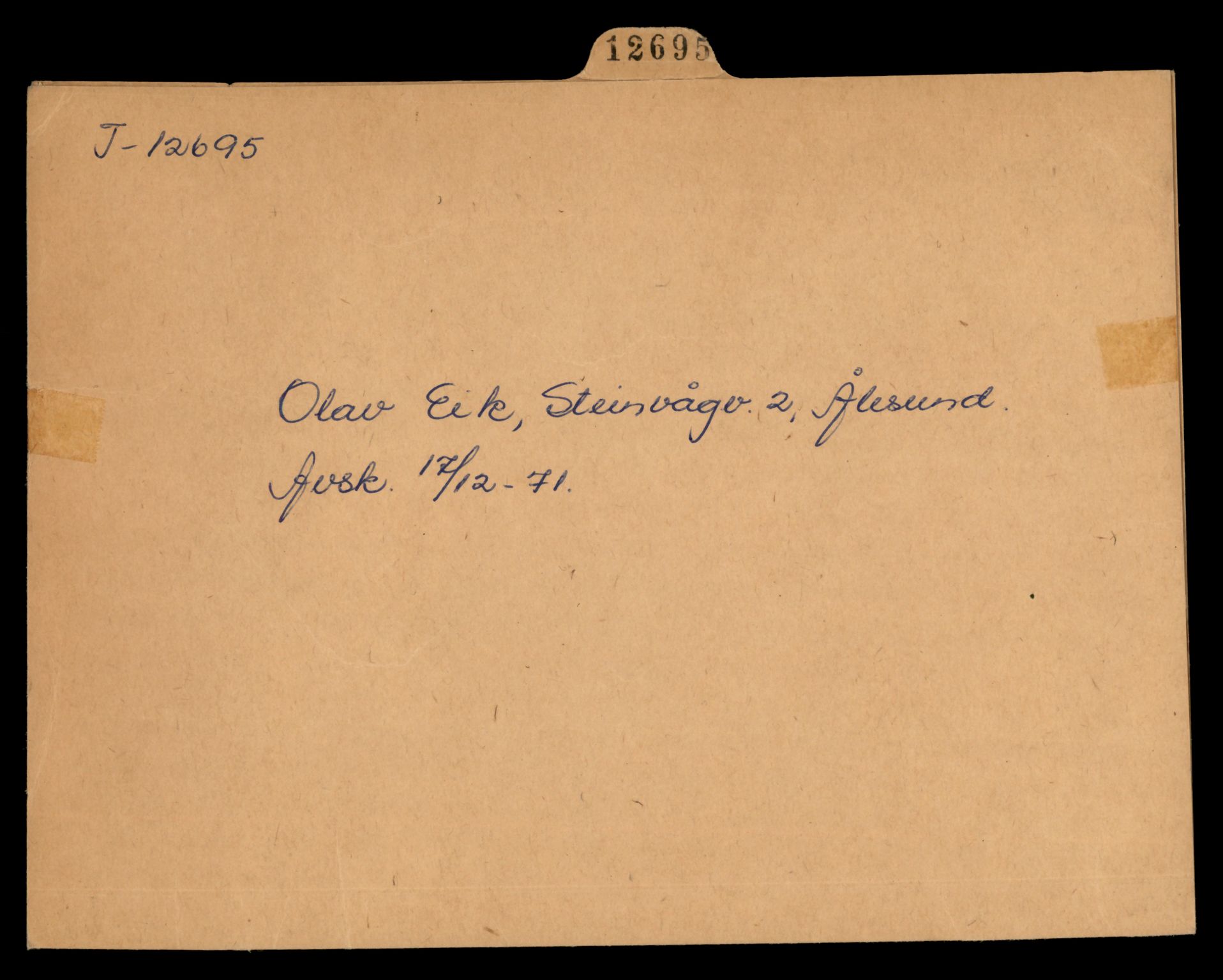 Møre og Romsdal vegkontor - Ålesund trafikkstasjon, AV/SAT-A-4099/F/Fe/L0035: Registreringskort for kjøretøy T 12653 - T 12829, 1927-1998, s. 837