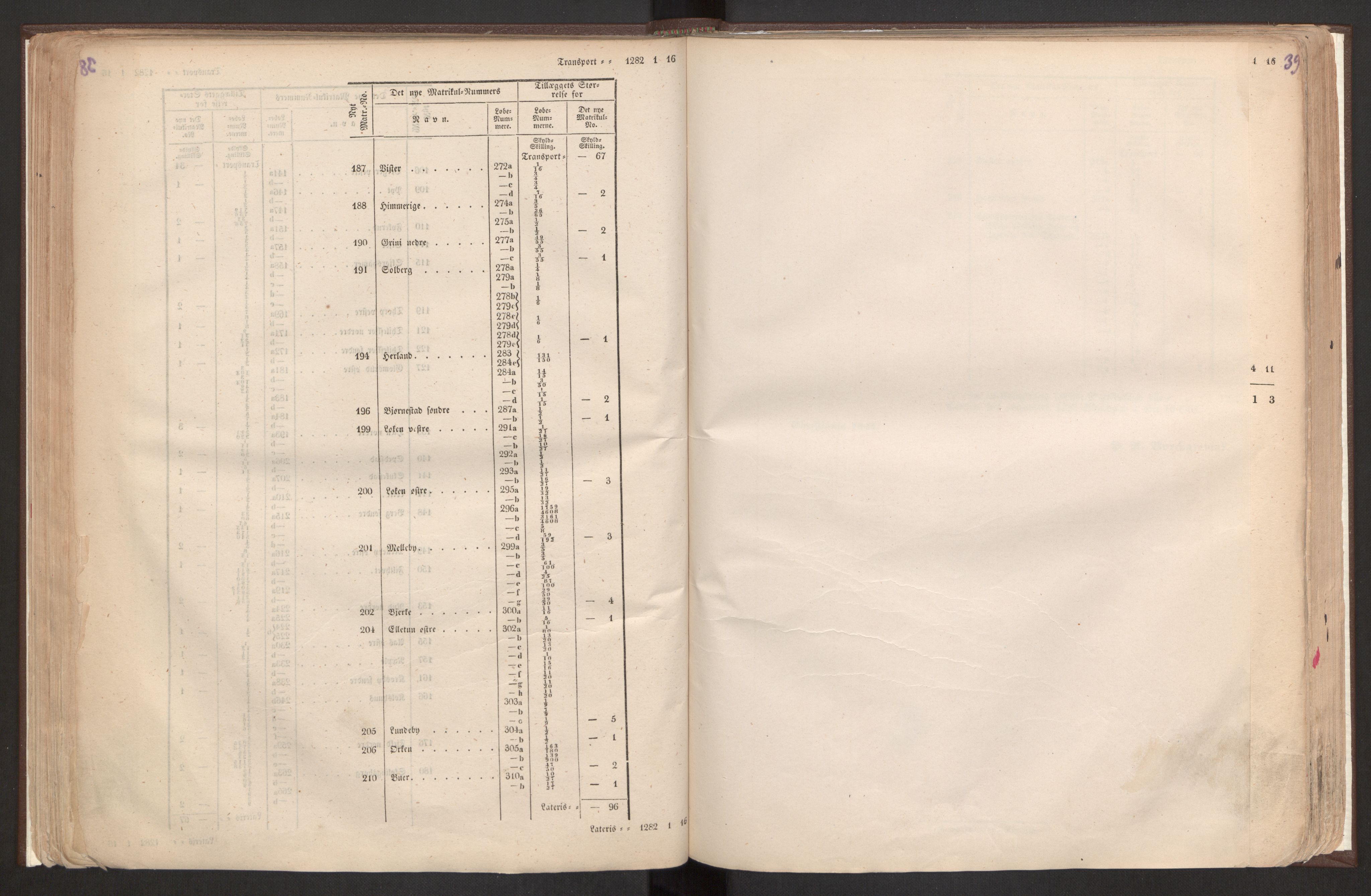 Rygh, RA/PA-0034/F/Fb/L0001: Matrikkelen for 1838 - Smaalenes amt (Østfold fylke), 1838, s. 39a